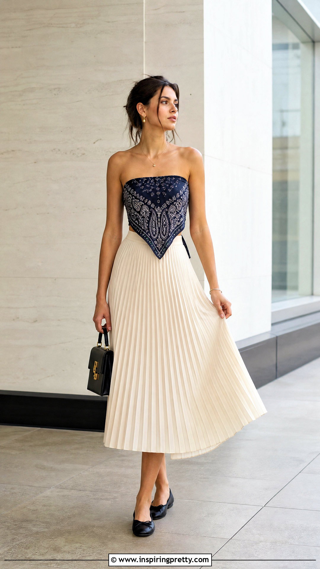 Free People Bandana Top With Pleated Midi Skirt - 25 free people bandana top outfit ideas