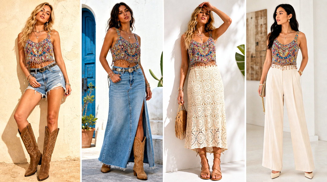 25 Free People Beaded Top Outfit Ideas: Boho-Chic Looks to Try