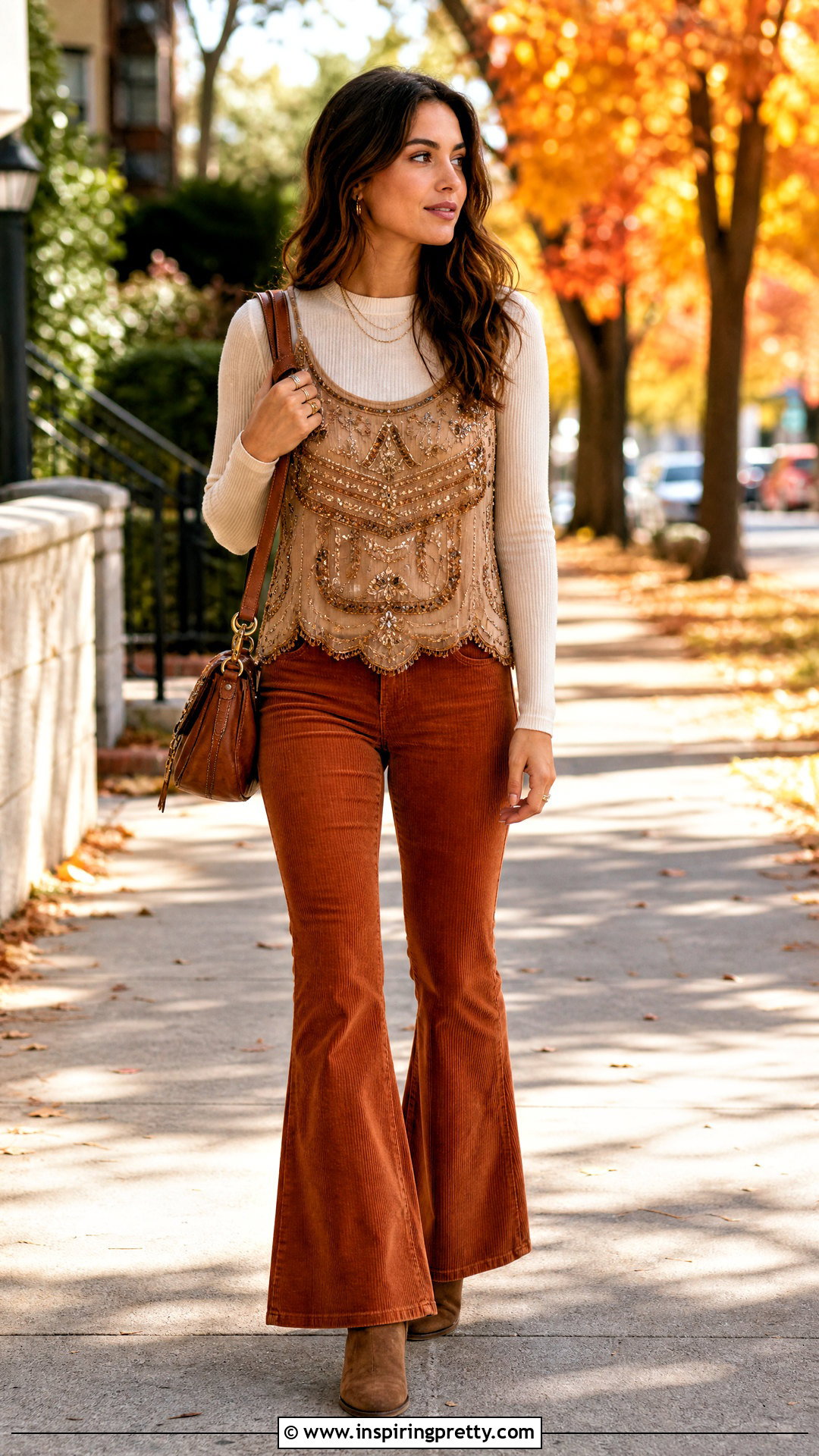Free People Beaded Top With Corduroy Pants And Suede Boots - 25 free people beaded top outfit ideas