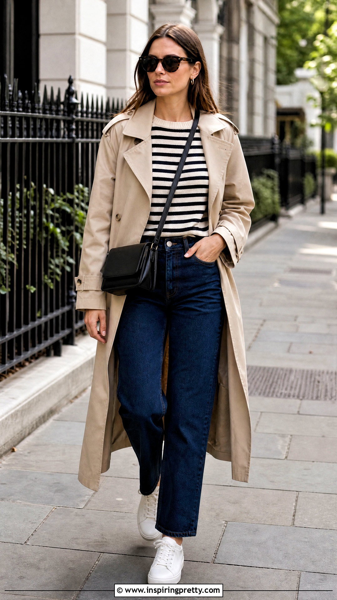 French Connection Stripe Knit Top With Straight Leg Jeans - 20 French Connection Tops outfit ideas