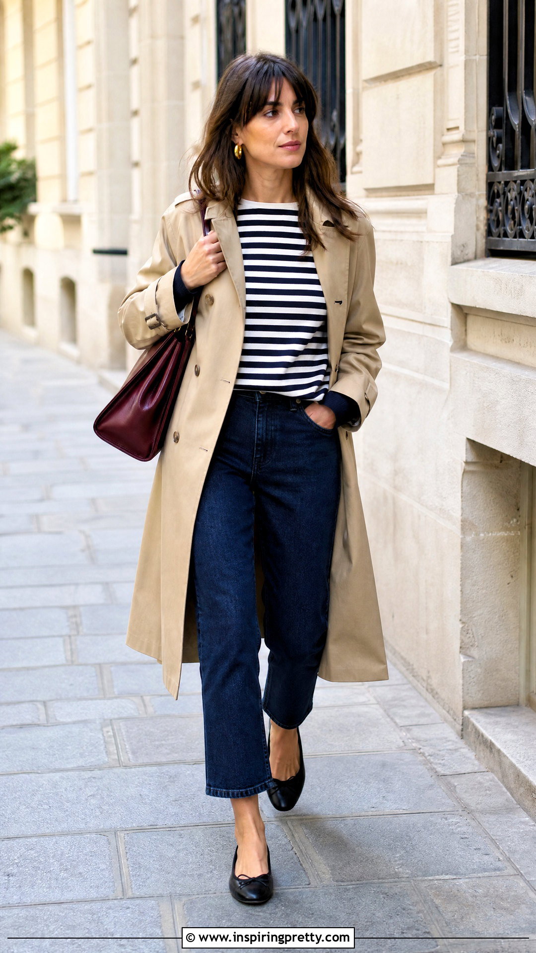 French Girl Striped Long Sleeve Top Outfit - 50 long sleeve tops aesthetics