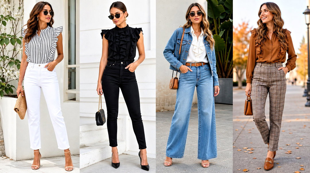 50 Frill Top Outfit Ideas for Playful Feminine Style to Try