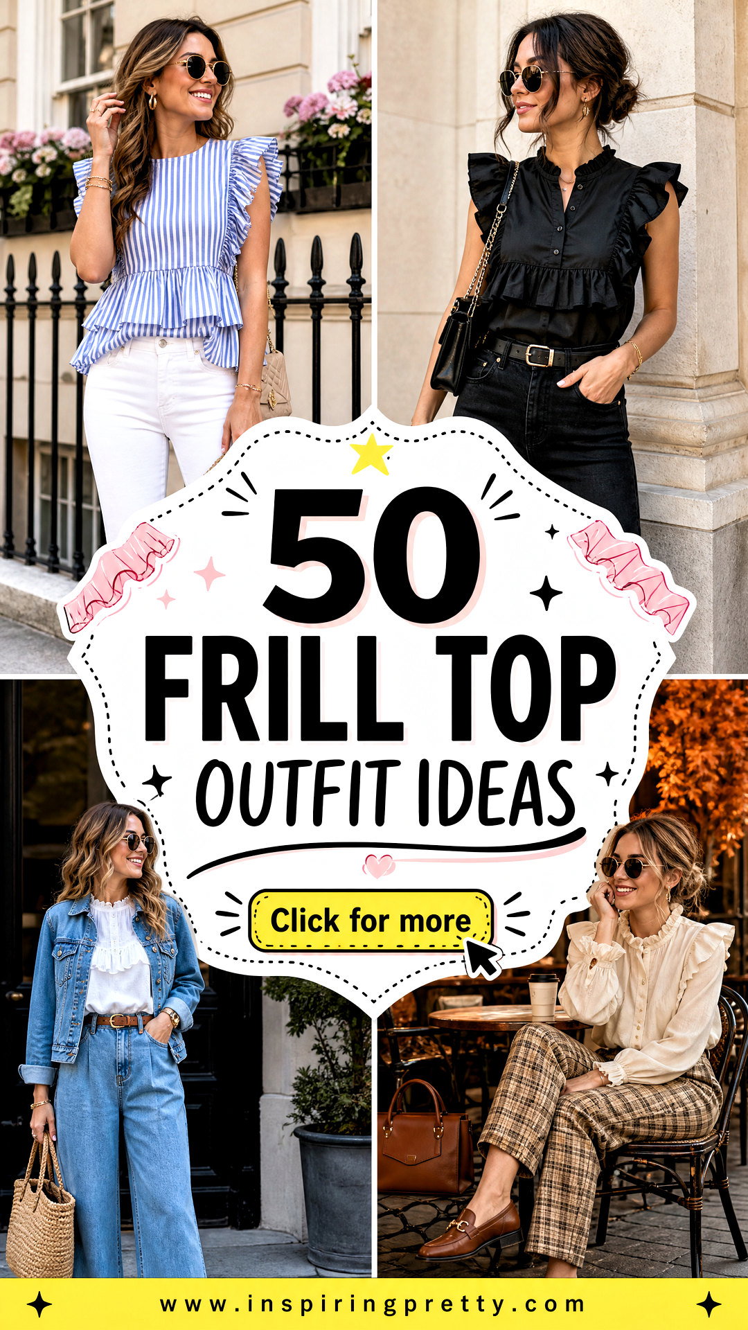 50 Frill Top Outfit Ideas for Playful Feminine Style to Try - 50 Frill Top Outfit Ideas for Playful Feminine Style to Try