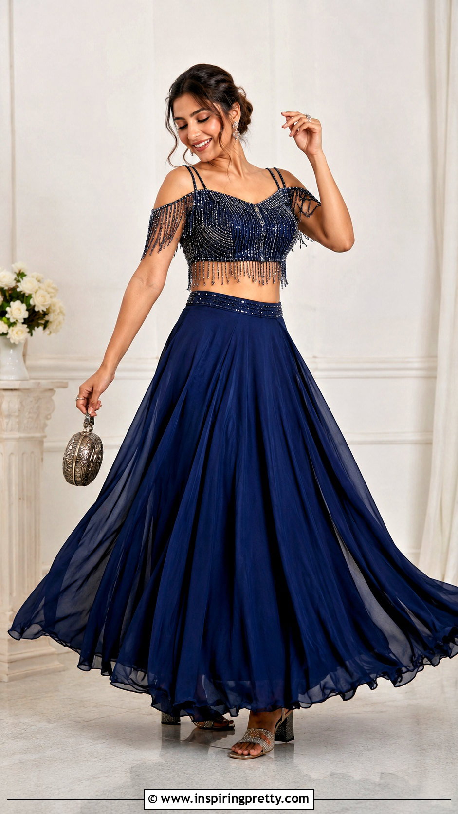 Fringe Crop Top Lehenga - 50 Modern Lehenga Designs Crop Tops outfit ideas