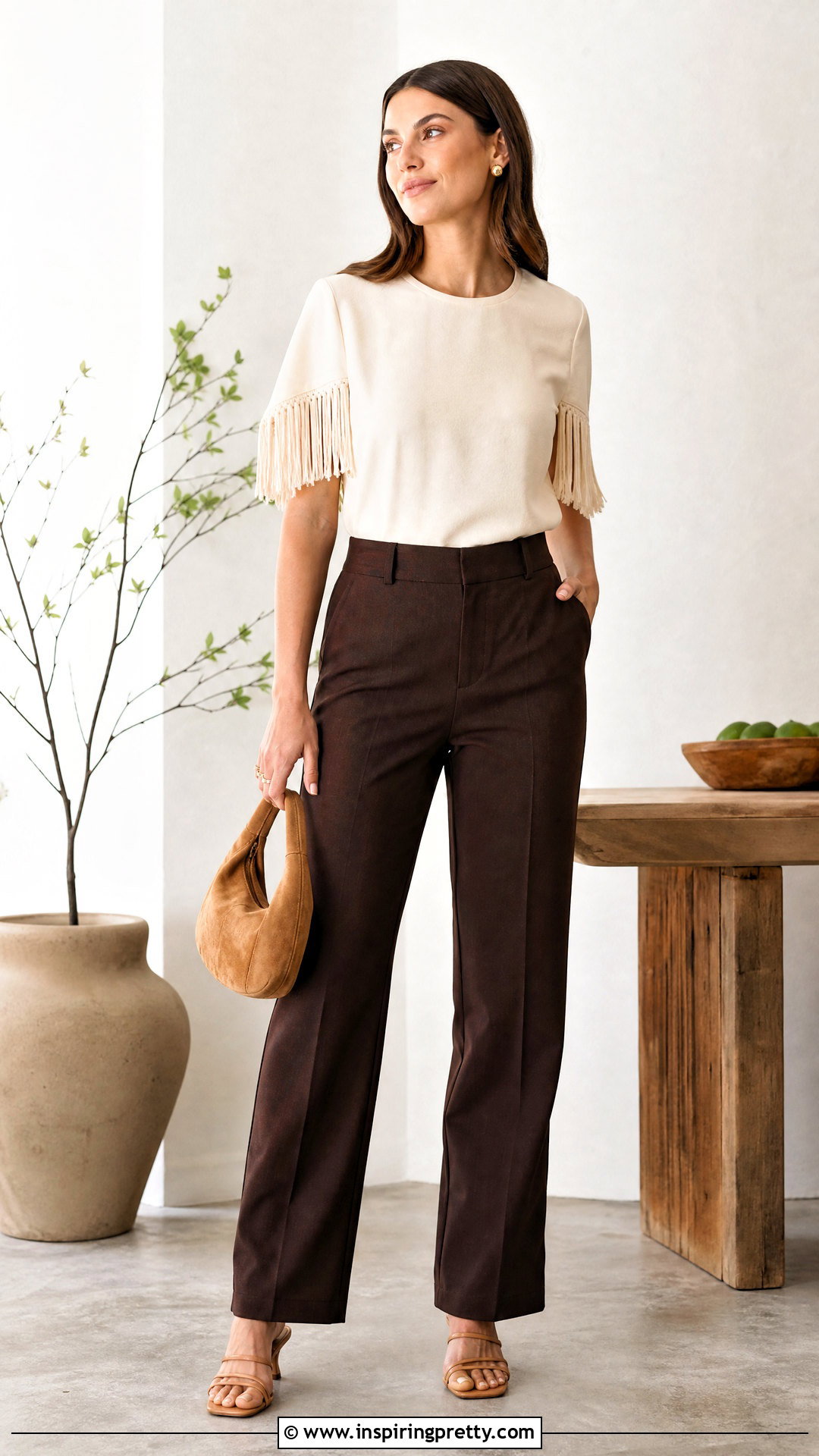 Fringe Sleeve Top Outfit - 50 top sleeves designs