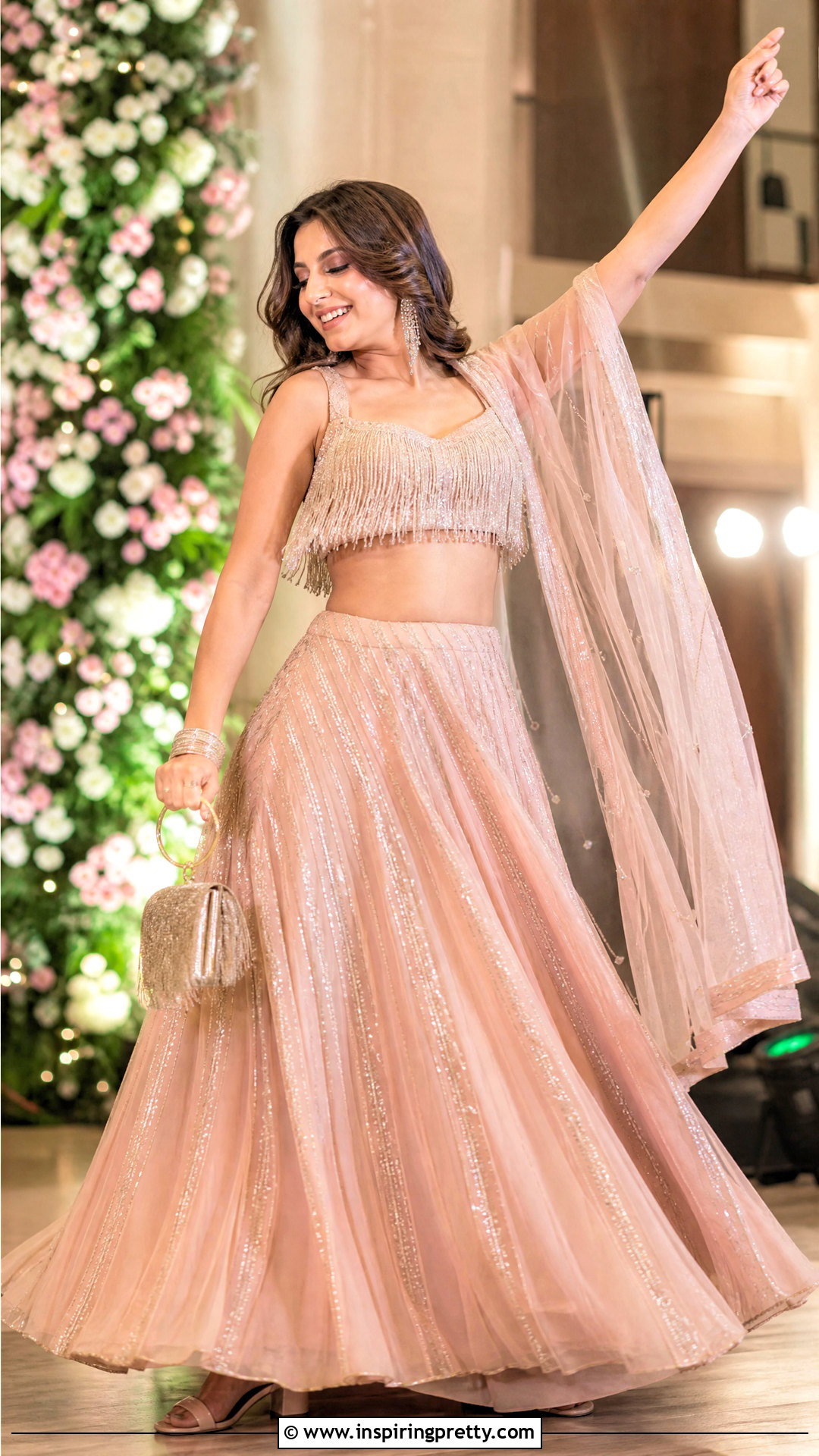 Fringed Crop Top Lehenga - 50 crop top lehenga designs