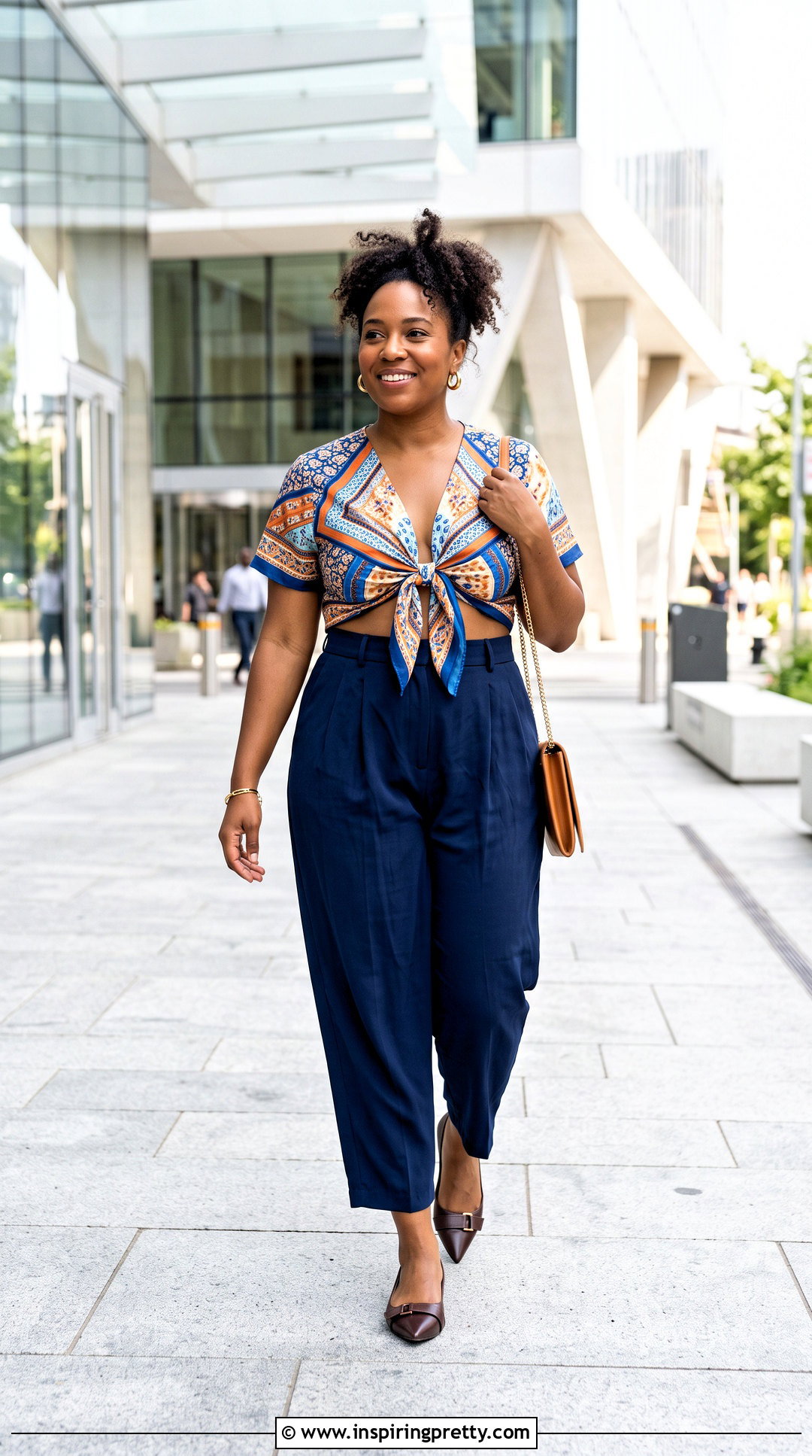 Front Knot Scarf Top - how to make top from scarf (20 ways)