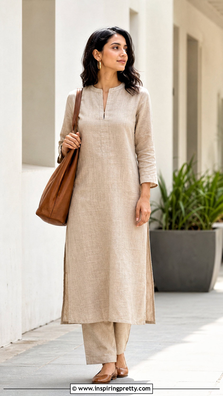 Front Slit Neck Kurti With Straight Pants - 50 top neck designs