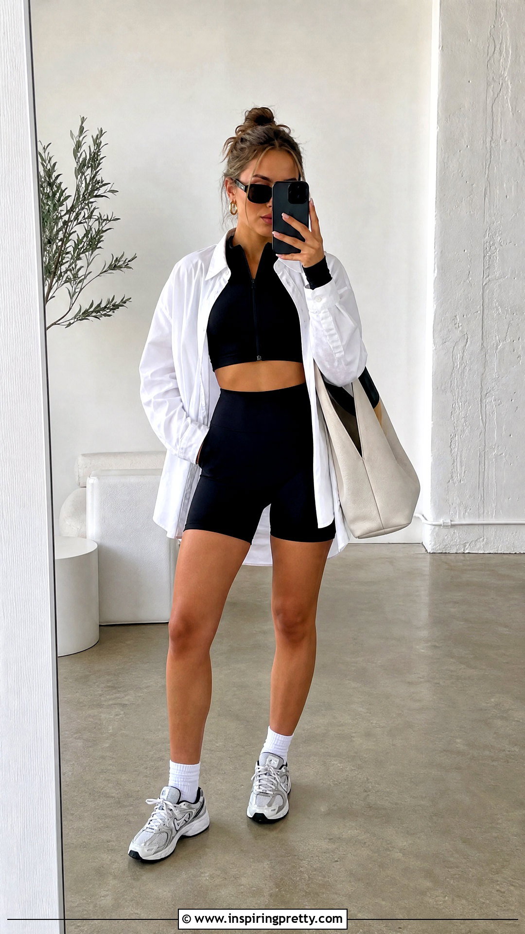 Front Zipper Crop Top With Biker Shorts - 20 Crop Top With Zipper In Front outfit ideas