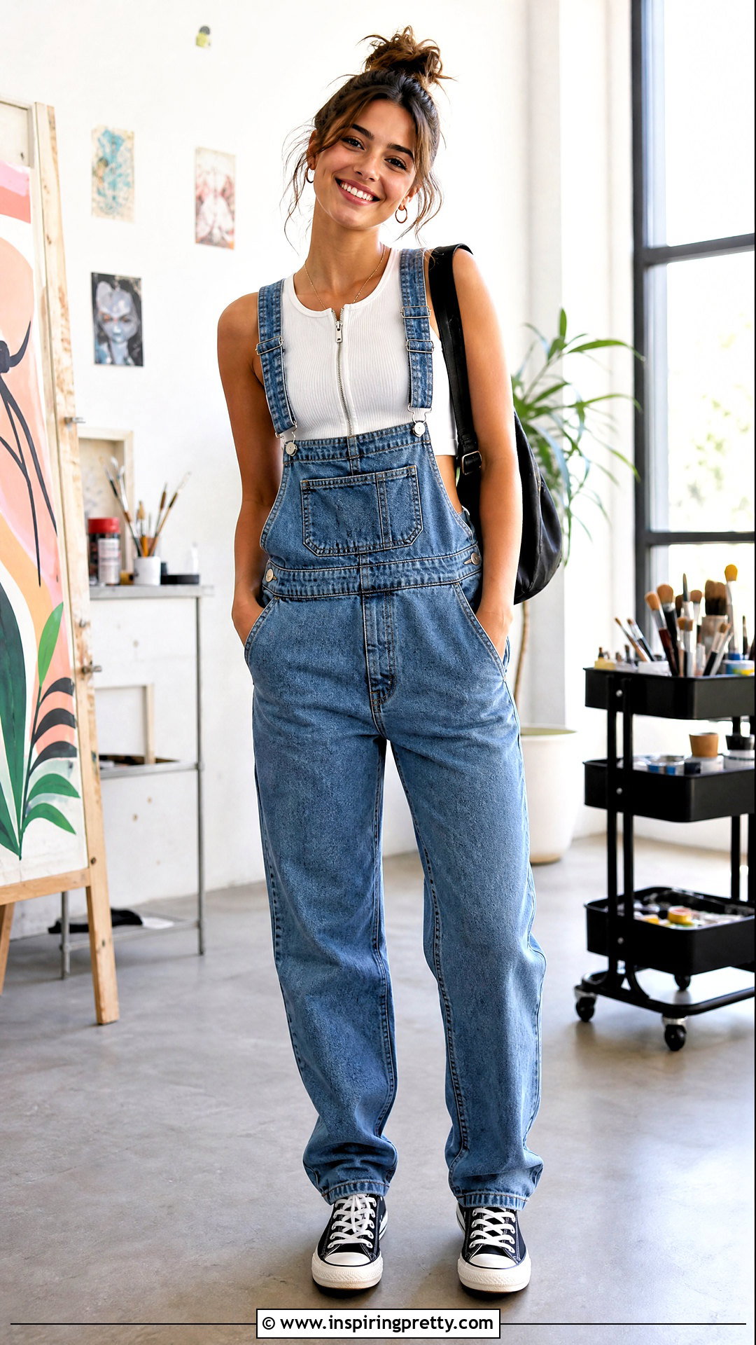 Front Zipper Crop Top With Overalls - 20 Crop Top With Zipper In Front outfit ideas