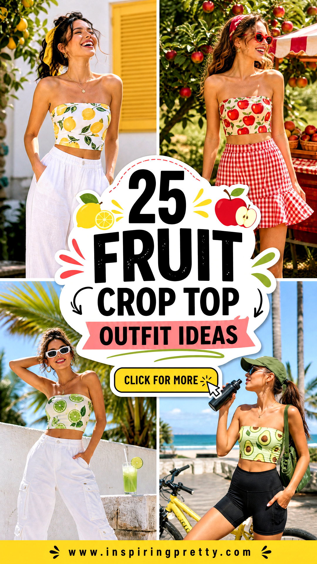 25 Fruit Crop Top Outfit Ideas for Playful Summer Style - 25 Fruit Crop Top Outfit Ideas for Playful Summer Style