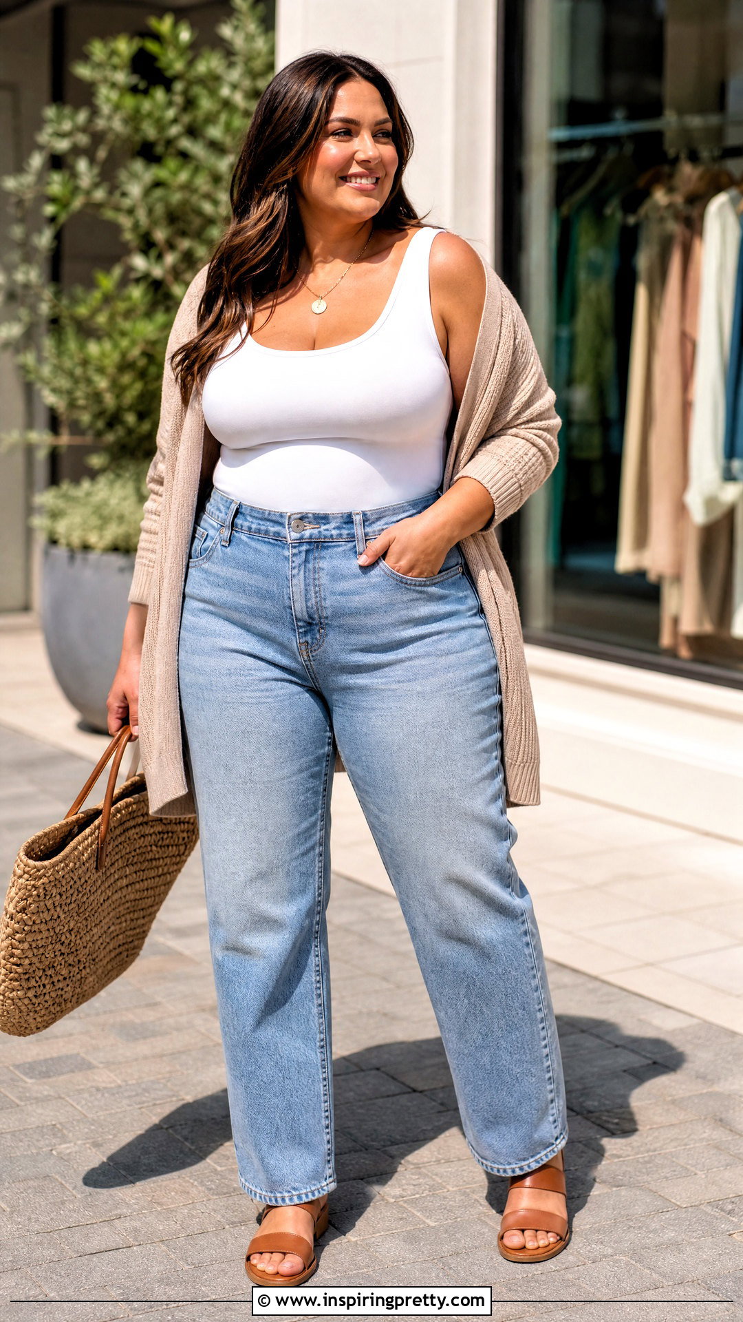 Full Coverage Bra With Wide Strap Tank And Relaxed Jeans - 25 best bra for tank tops outfit ideas