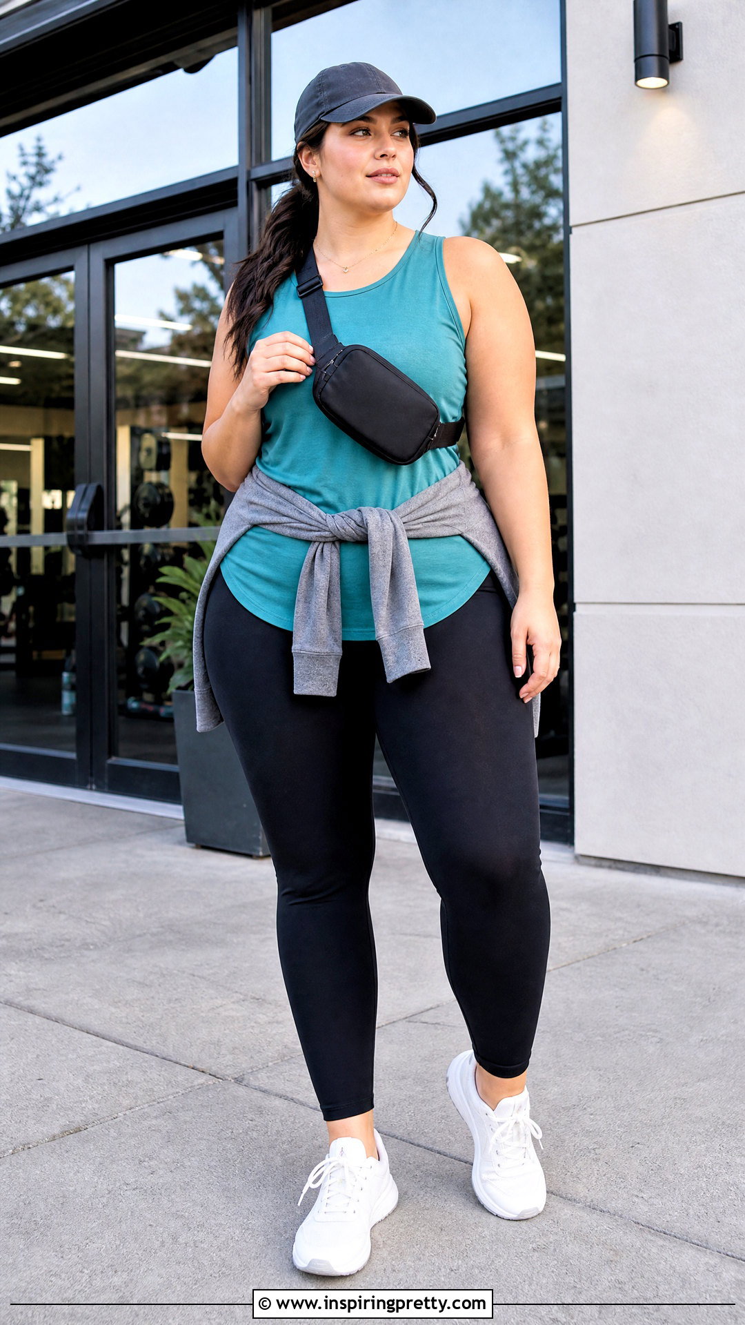 Full Length Workout Tank With Leggings - 20 workout tops women