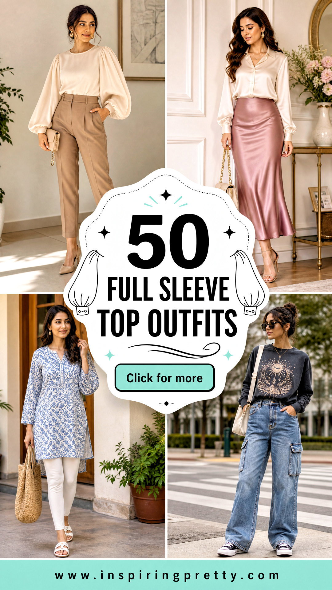 50 Full Sleeve Top Outfits for Chic Comfortable Daily Style - 50 Full Sleeve Top Outfits for Chic, Comfortable Daily Style