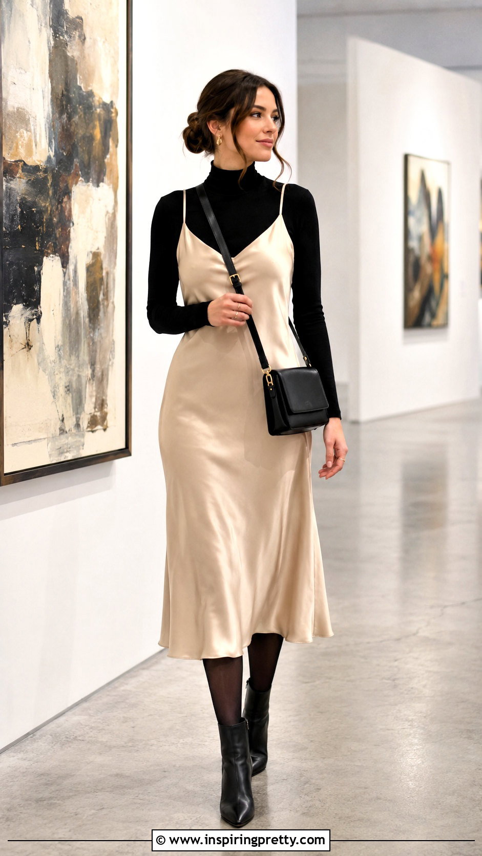 Full Sleeve Top Under A Slip Dress - 50 full sleeves top outfit ideas
