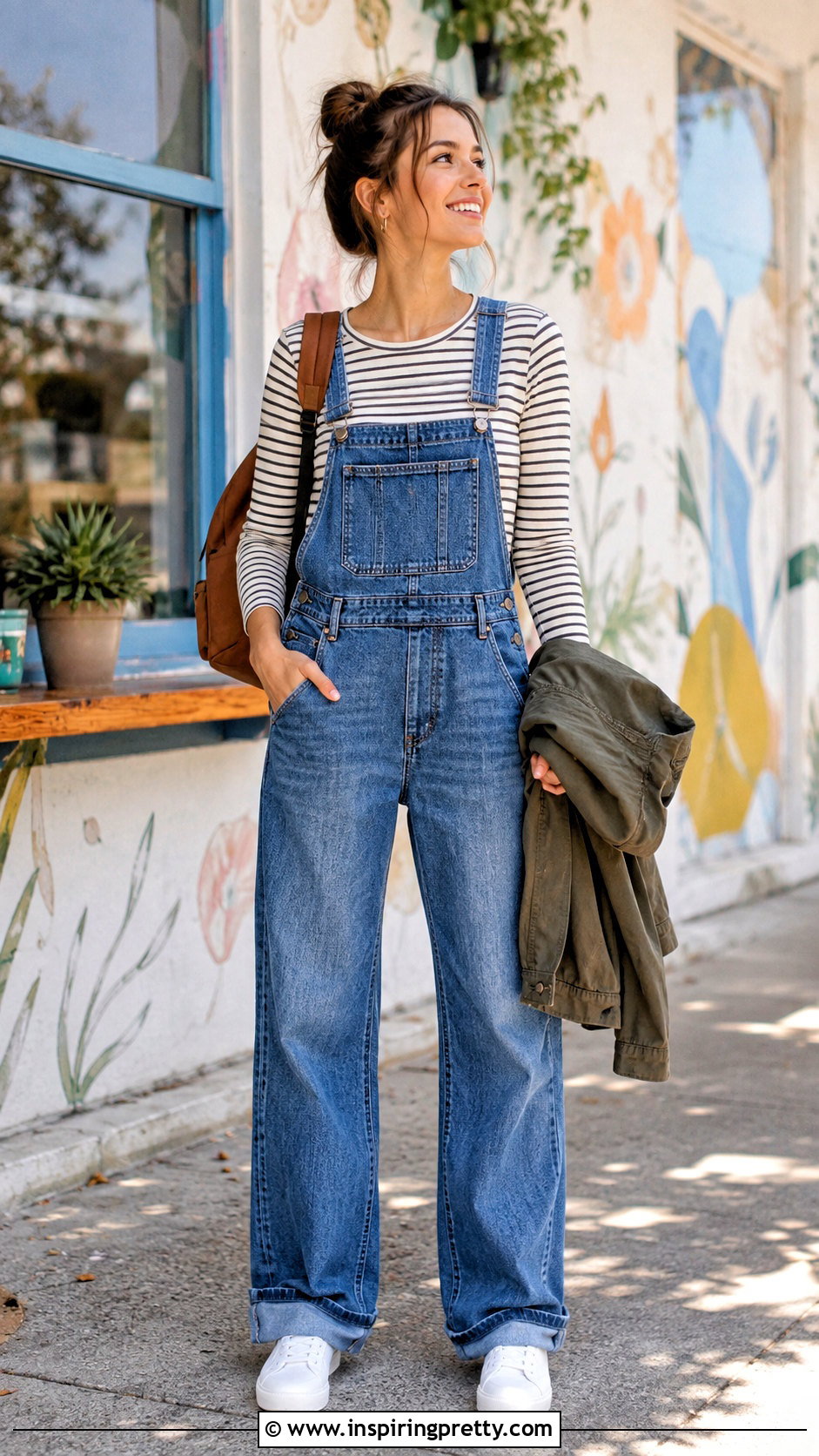 Full Sleeve Top With Overalls - 50 full sleeves top outfit ideas