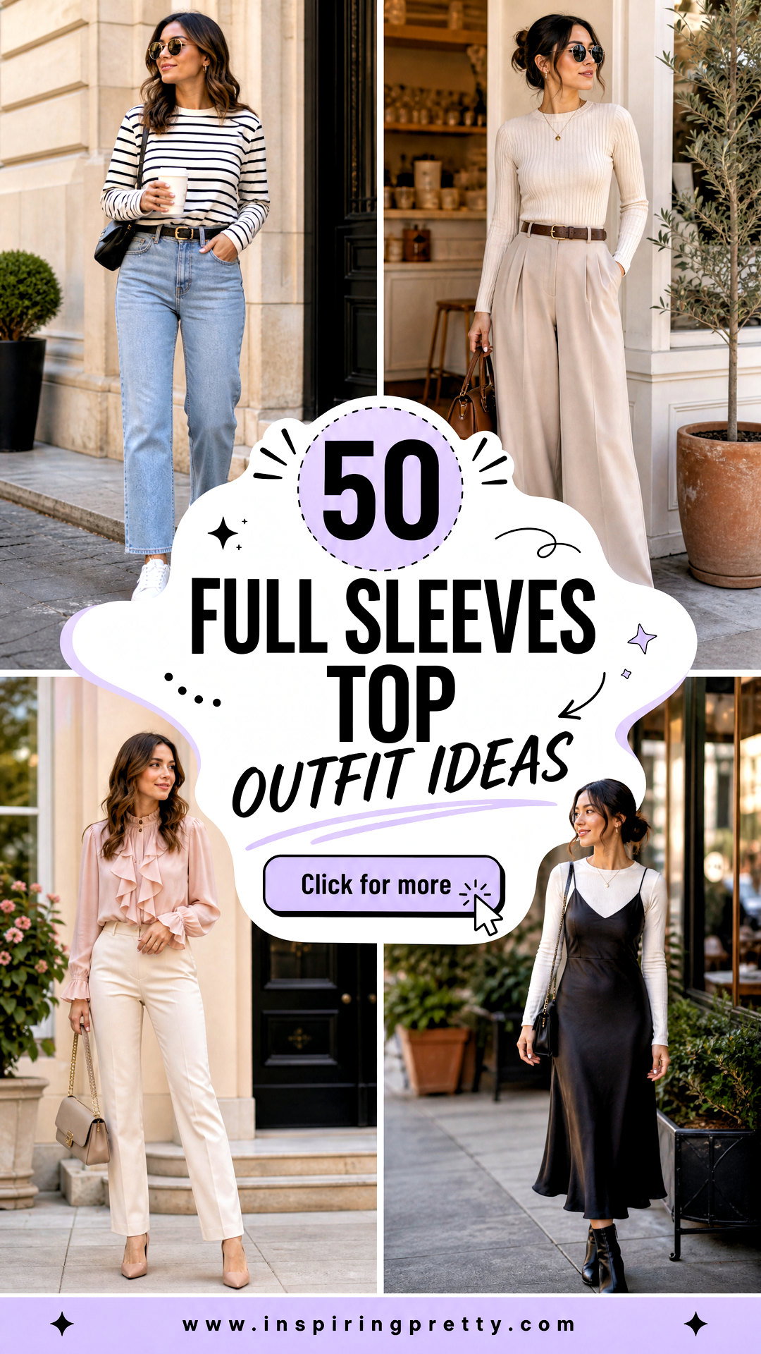 50 Full Sleeves Top Outfit Ideas for Easy Everyday Style - 50 Full Sleeves Top Outfit Ideas for Easy Everyday Style