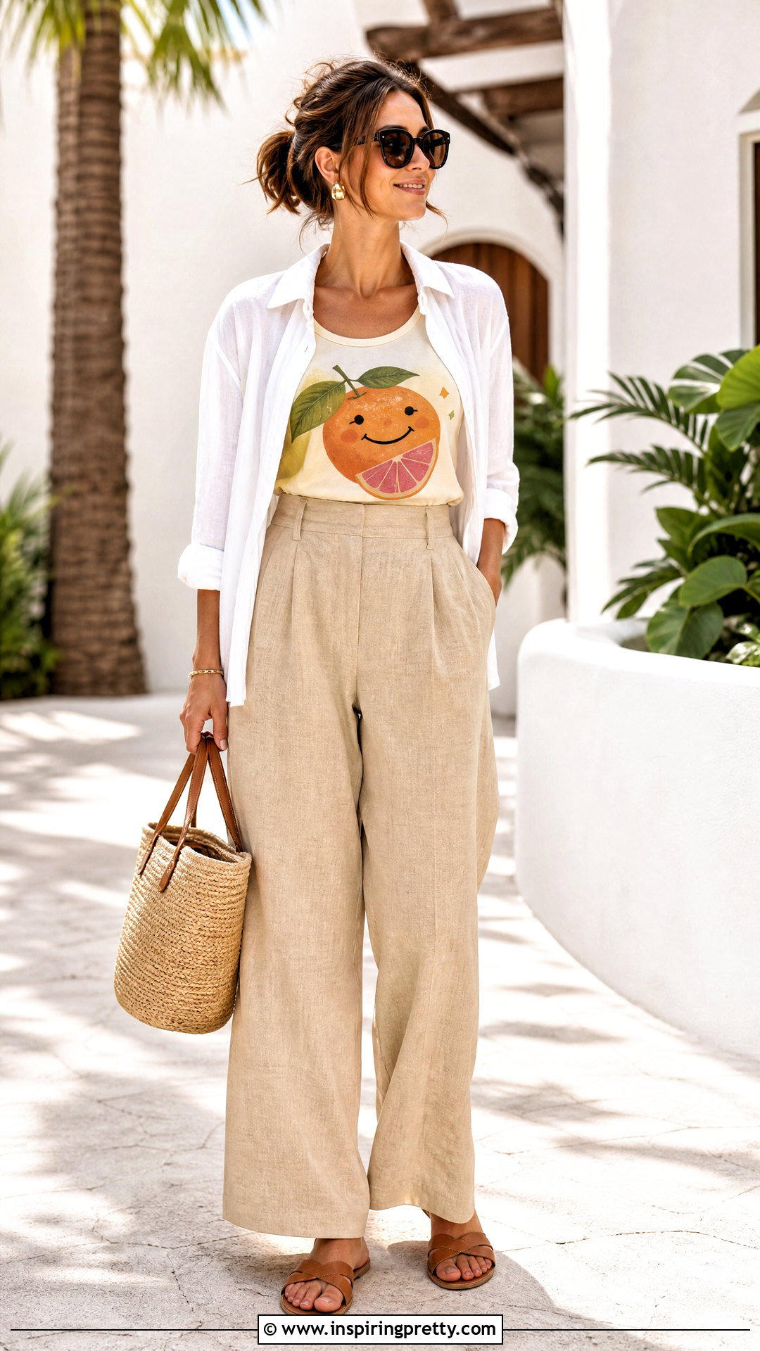 Funny Graphic Tank Top With Linen Pants - 20 funny graphic tank tops outfit ideas