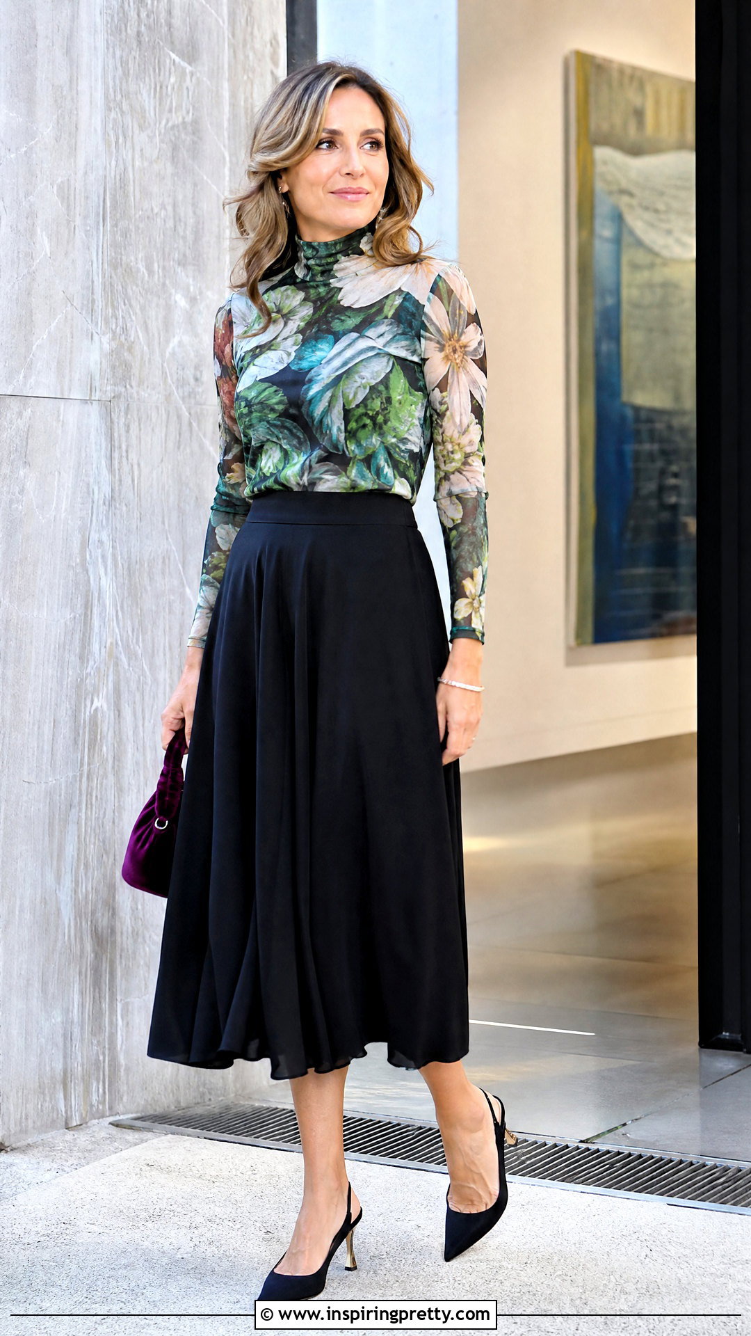 Fuzzi Top With Black Midi Skirt - 20 Fuzzi Tops outfit ideas