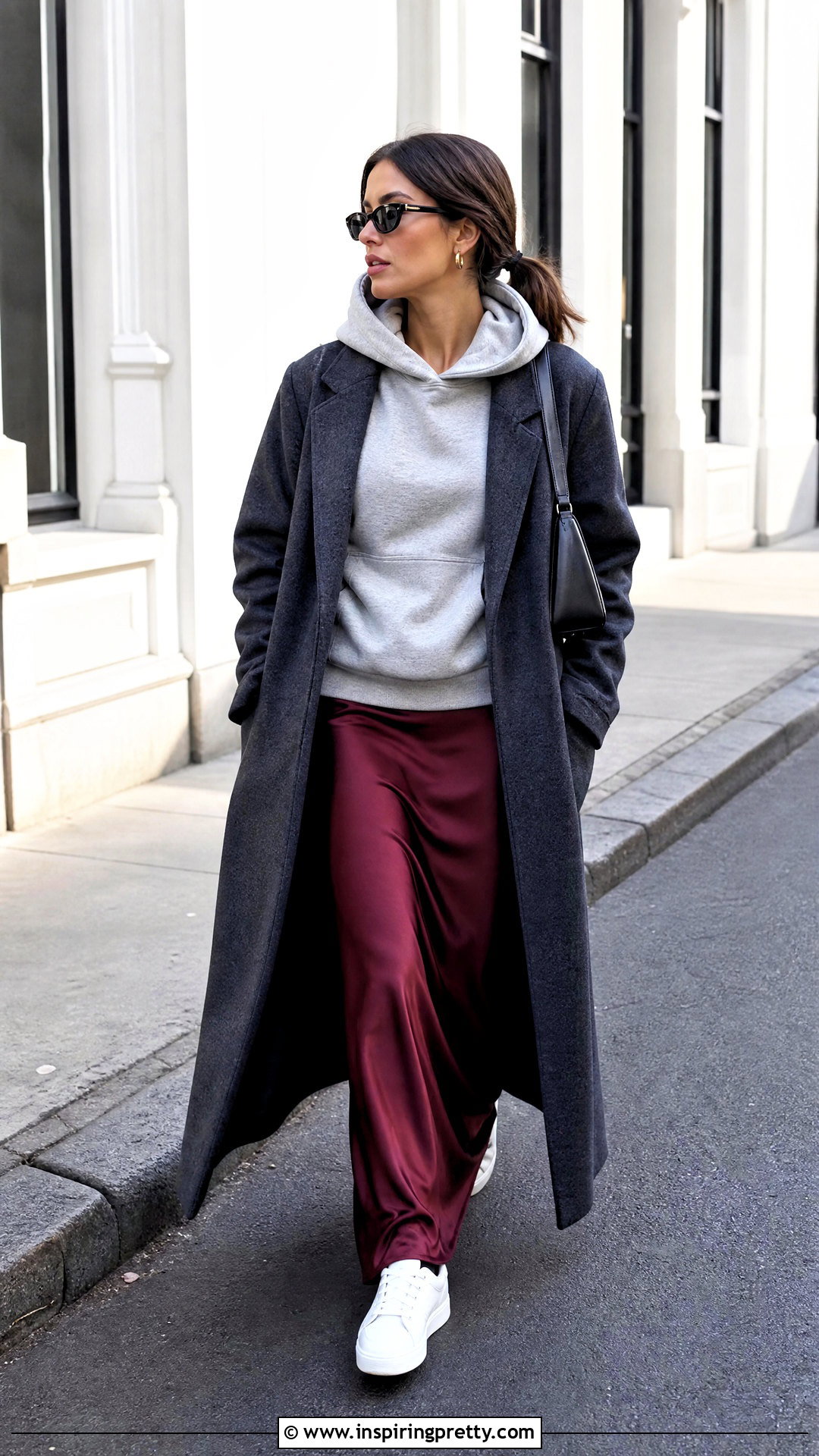 GANNI Hoodie With Slip Skirt - 50 ganni top outfit ideas