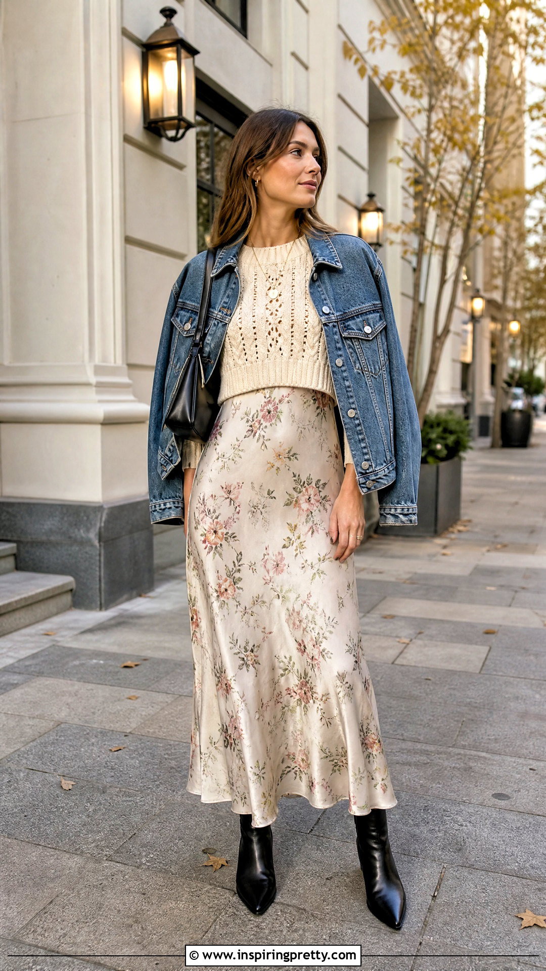GANNI Top Layered Over A Slip Dress - 50 ganni top outfit ideas