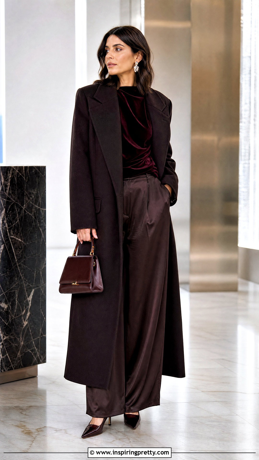 GANNI Velvet Top With Satin Trousers - 50 ganni top outfit ideas