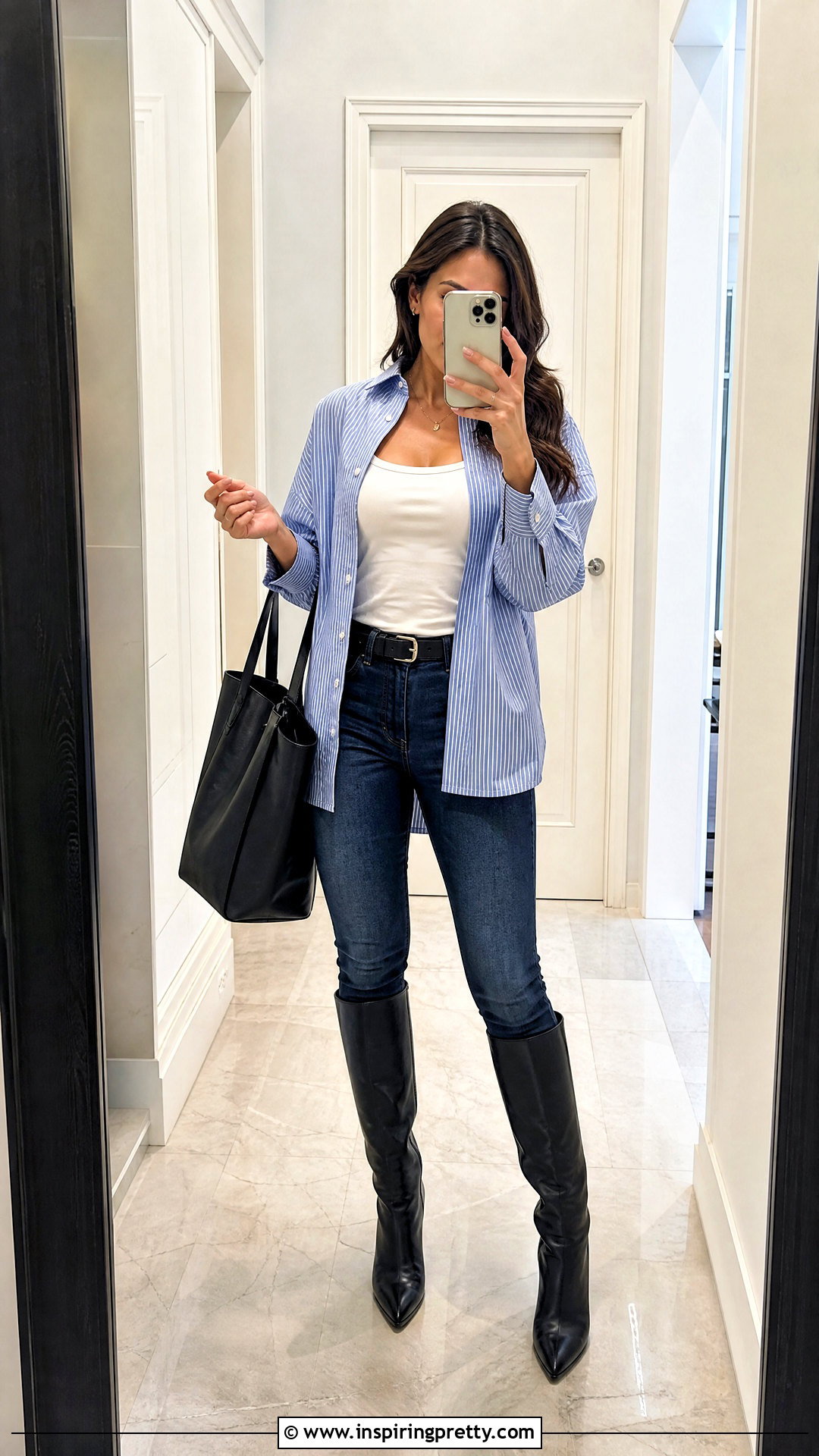 GUESS Oversized Shirt With Skinny Jeans - 25 guess jeans tops