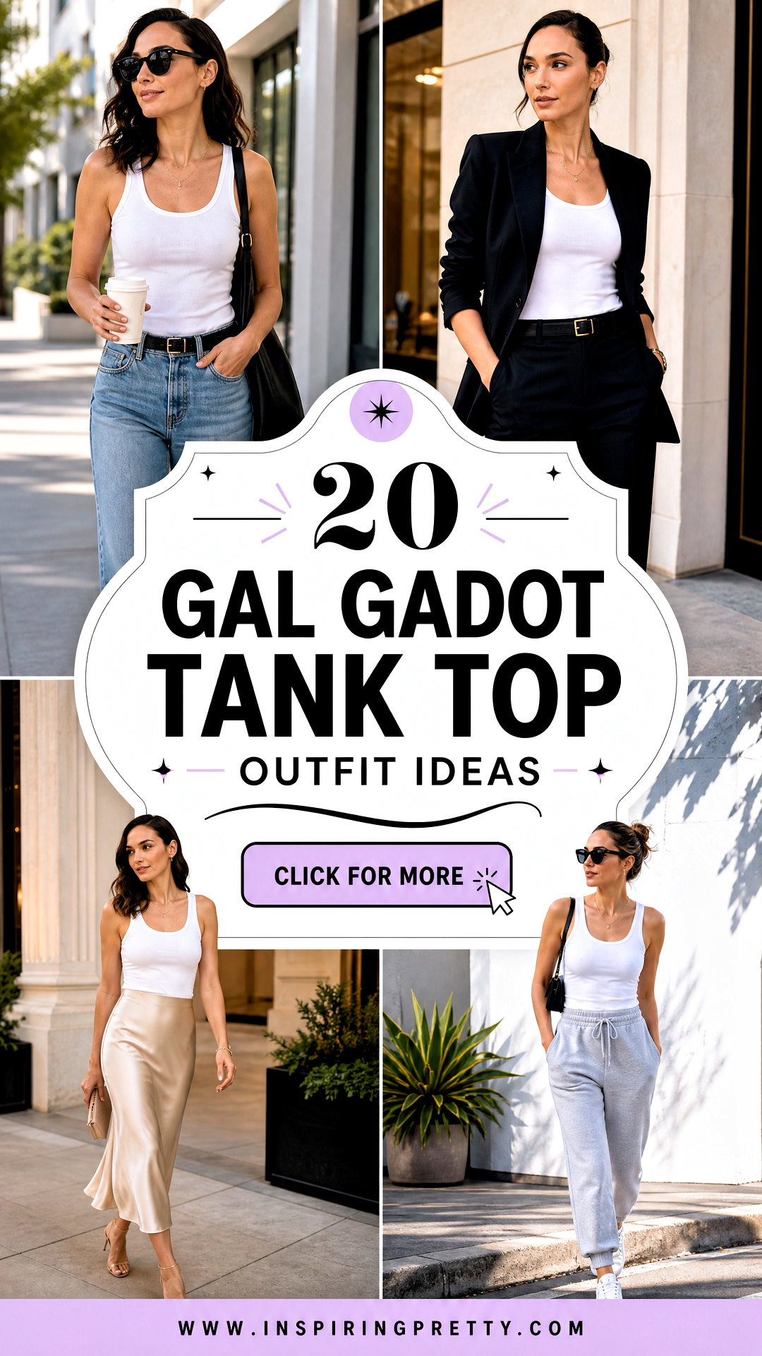 20 Gal Gadot Tank Top Outfit Ideas for Sleek Star Style - 20 Gal Gadot Tank Top Outfit Ideas for Sleek Star Style