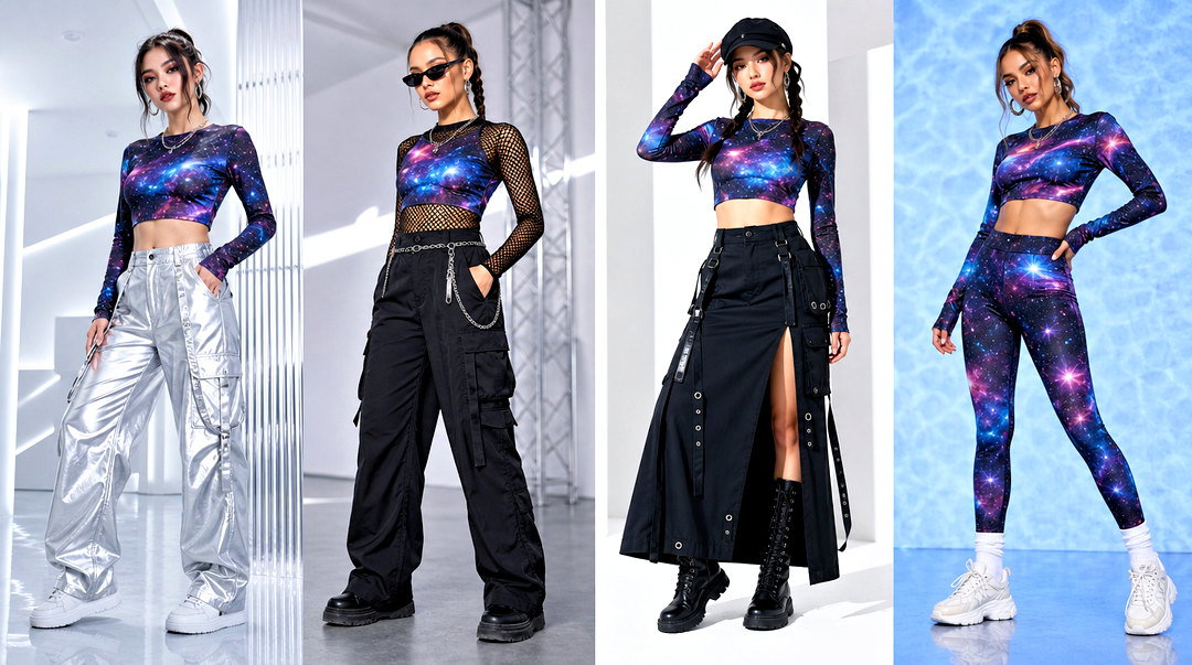 25 Galaxy Crop Top Outfit Ideas for Stellar Festival Looks