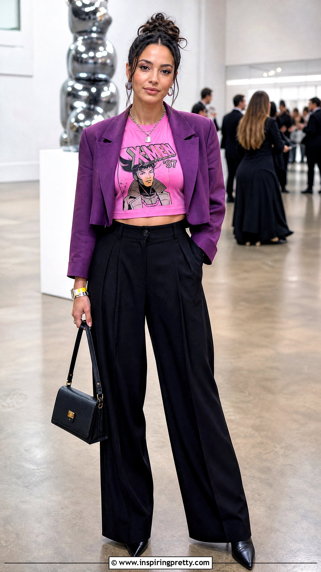 Gambit Crop Top With Tailored Black Trousers - 20 X Men 97 Gambit Crop Top outfit ideas
