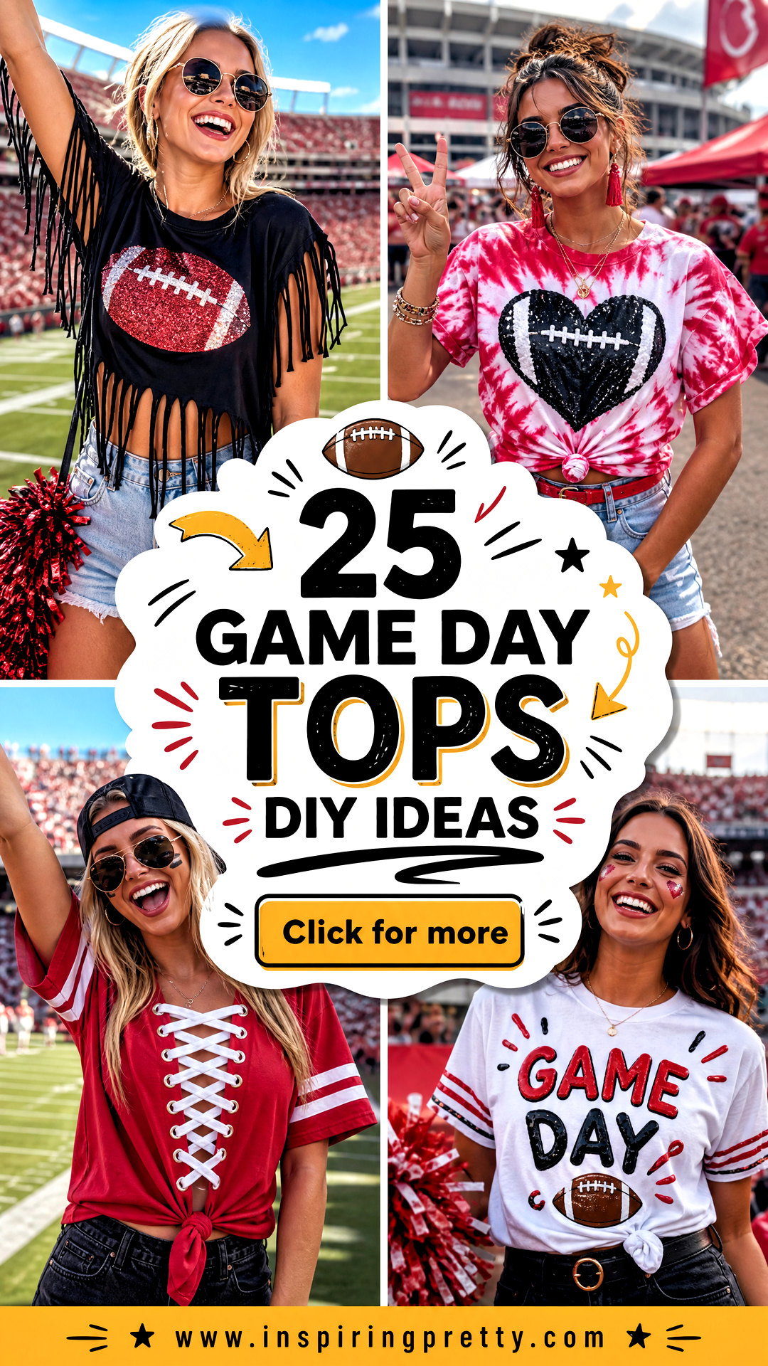 25 Game Day Tops DIY Ideas for Spirited Fans This Season - 25 Game Day Tops DIY Ideas for Spirited Fans This Season