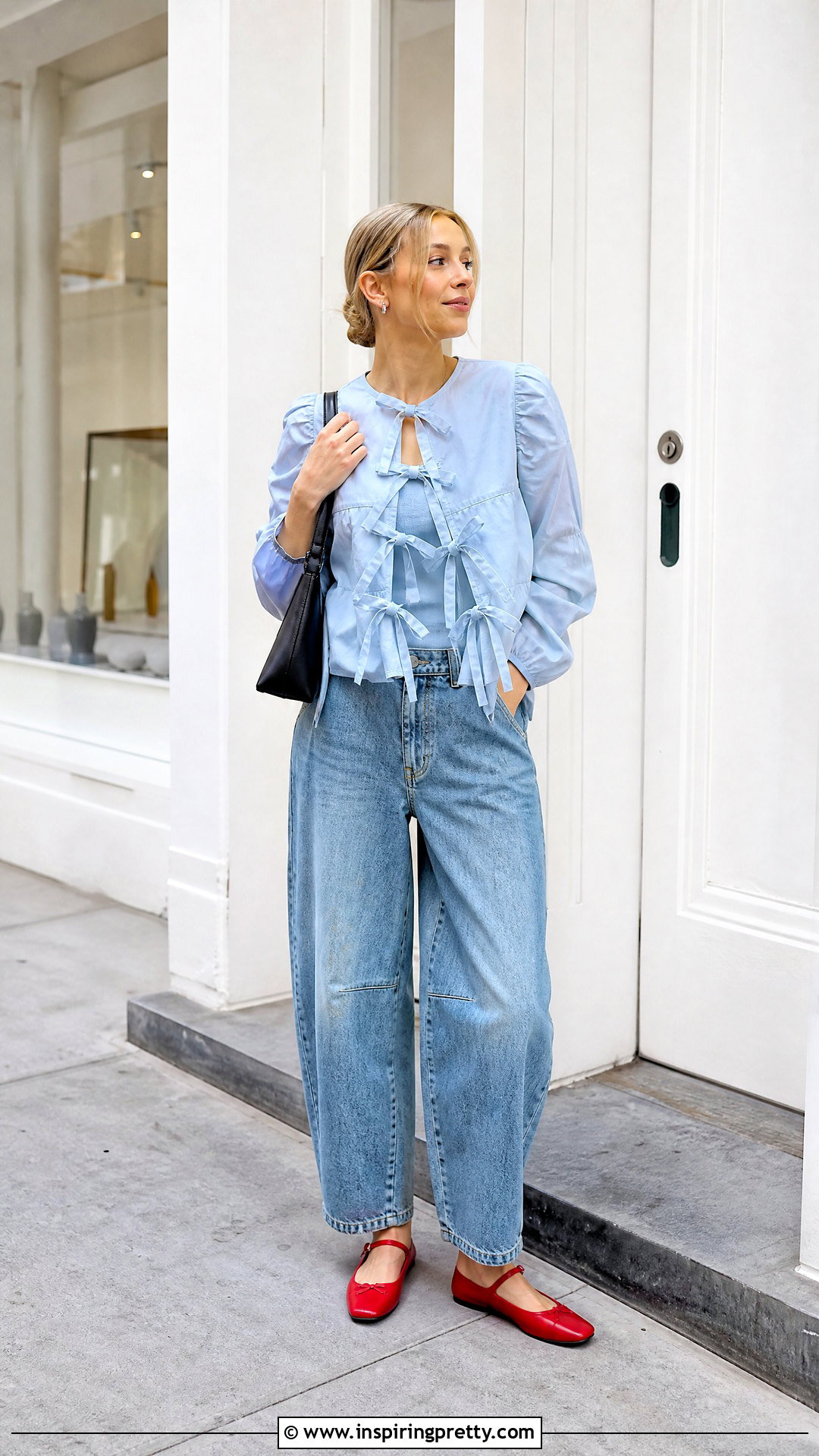 Ganni Inspired Bow Top Outfit - 25 Ganni Inspired Top outfit ideas