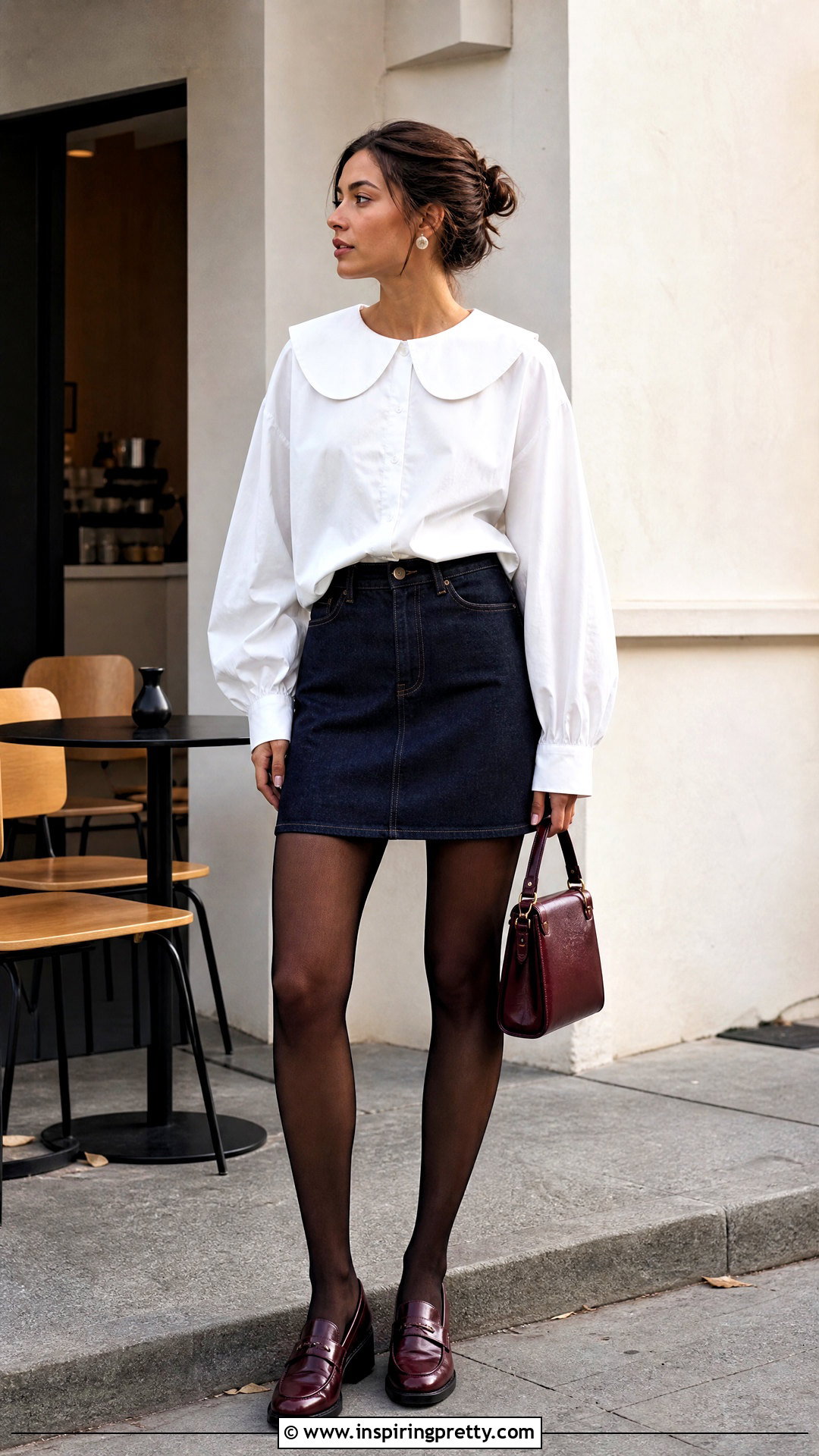 Ganni Inspired Collar Top Outfit - 25 Ganni Inspired Top outfit ideas