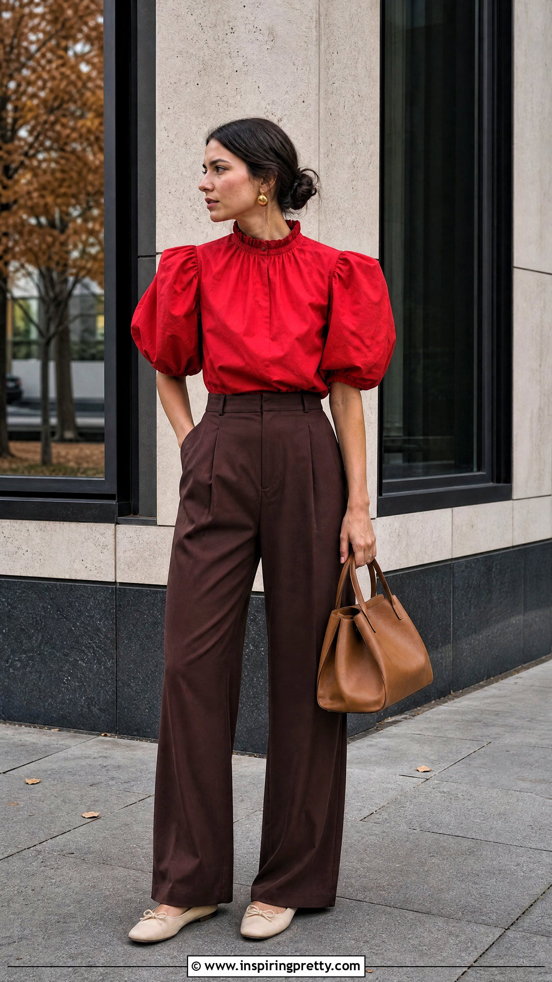 Ganni Inspired Red Top Outfit - 25 Ganni Inspired Top outfit ideas