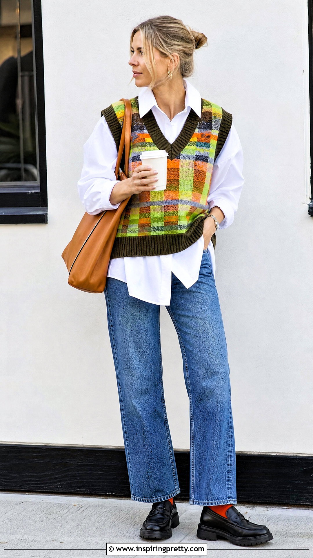 Ganni Inspired Sweater Vest Top Outfit - 25 Ganni Inspired Top outfit ideas