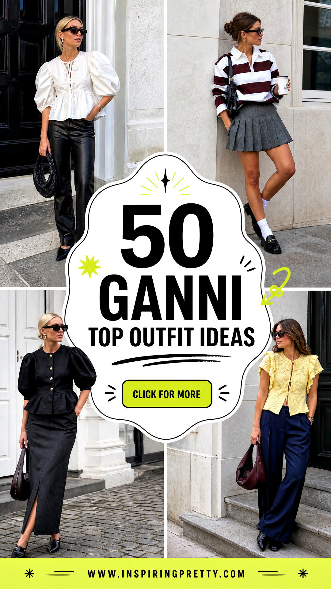 50 Ganni Top Outfit Ideas for Cool Scandinavian Style to Try - 50 Ganni Top Outfit Ideas for Cool Scandinavian Style to Try