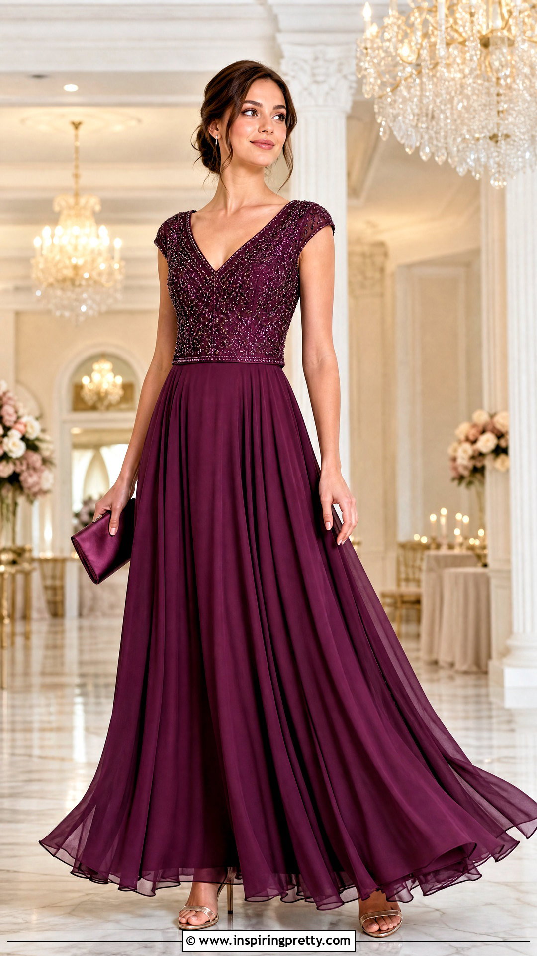 Georgette Skirt And Embellished Top - 50 wedding guest skirt and top outfit ideas