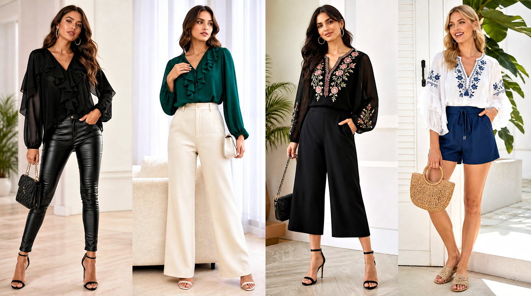 50 Georgette Tops Western Outfits for Elegant Modern Style