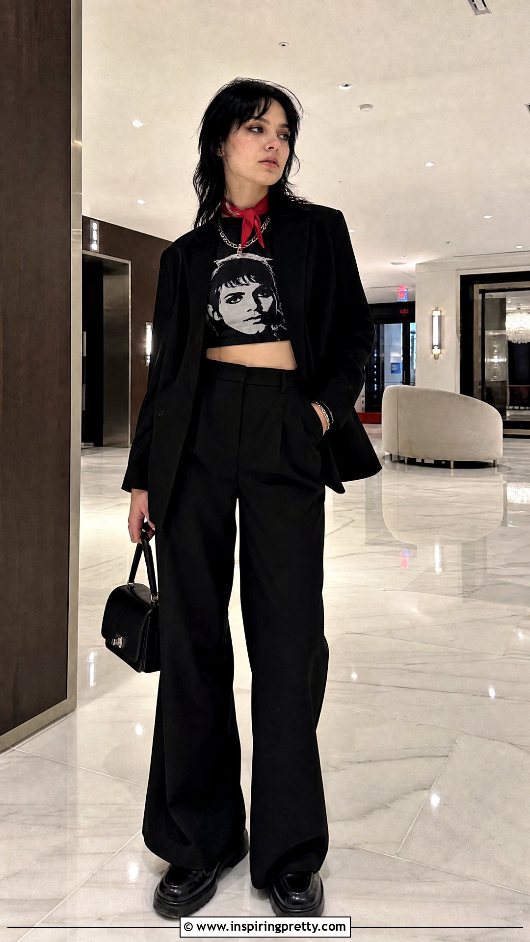 Gerard Way Crop Top With Black Suit - 25 Gerard Way Crop Top outfit ideas
