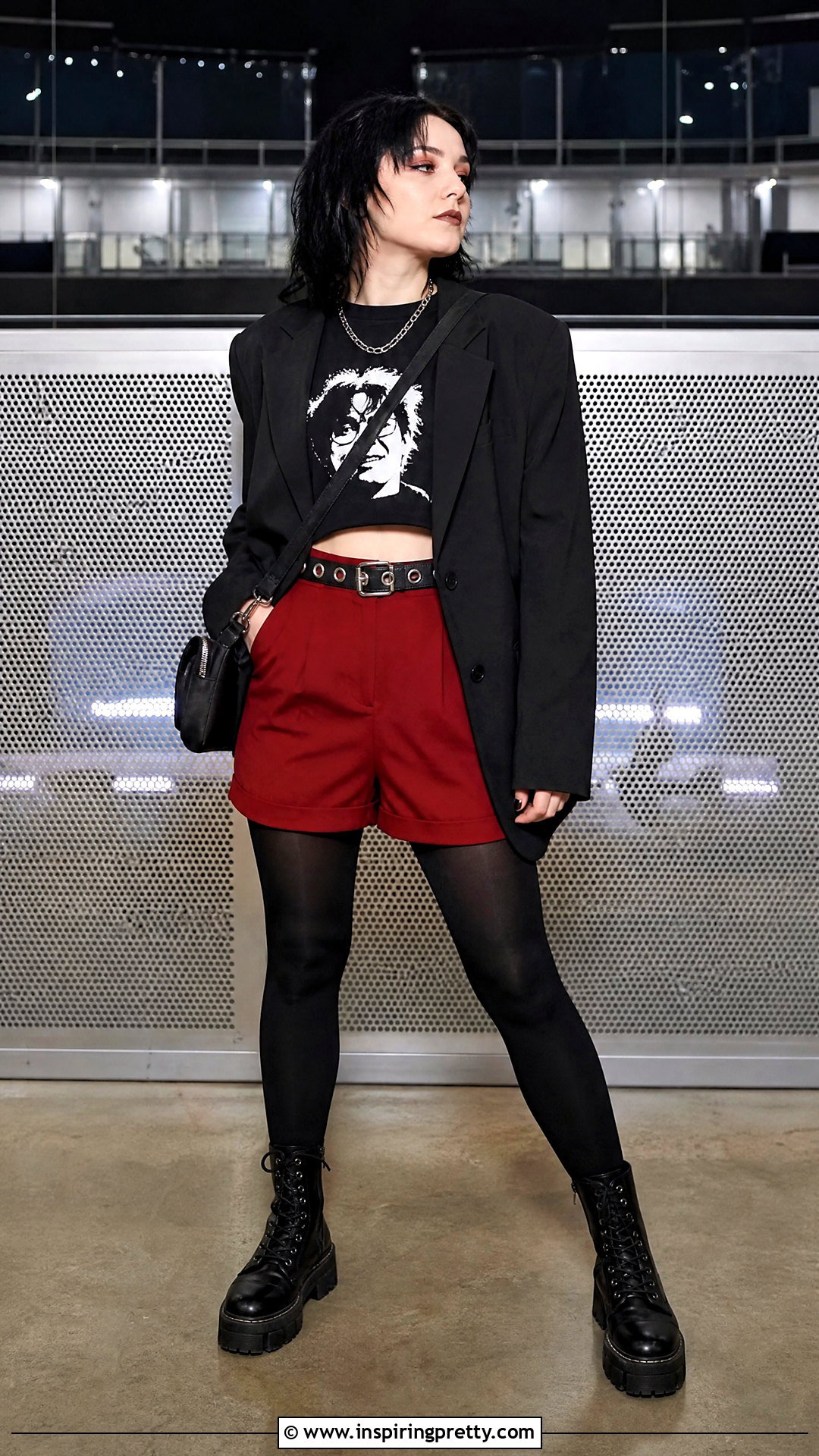 Gerard Way Crop Top With Red Shorts - 25 Gerard Way Crop Top outfit ideas