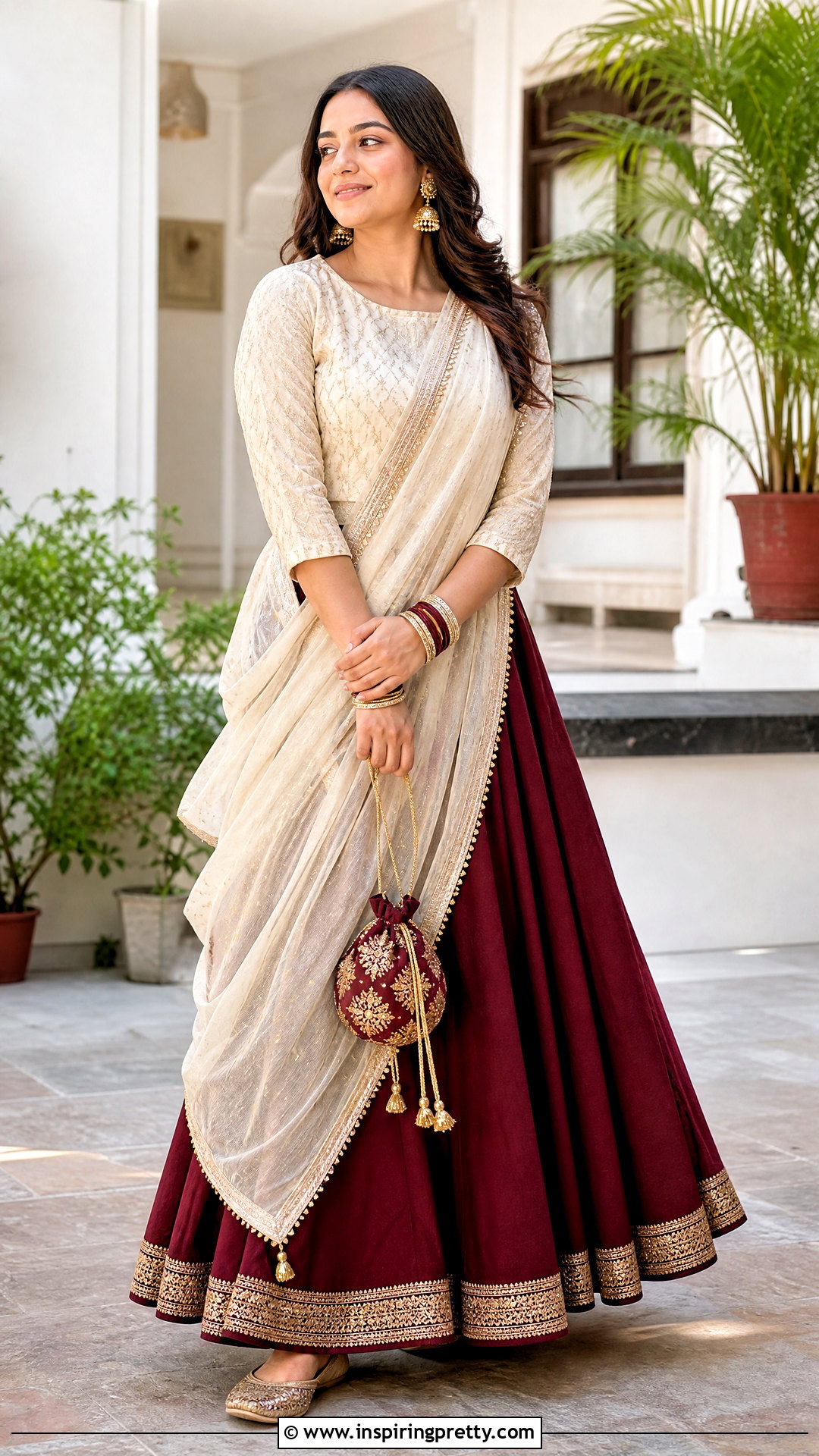 Ghagra Skirt And Modest Choli - 50 skirt and top traditional outfit ideas