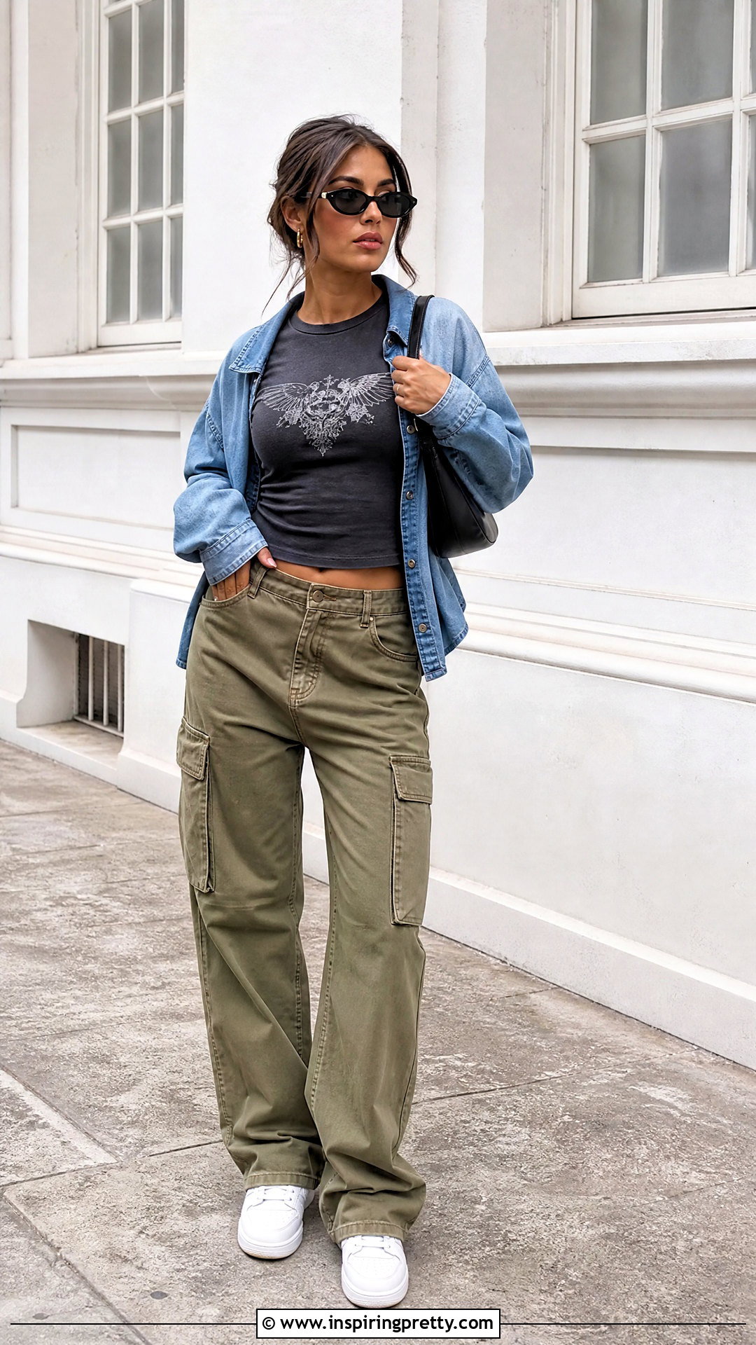 Gilly Hicks Graphic Tee With Cargo Pants - 25 Gilly Hicks Tops
