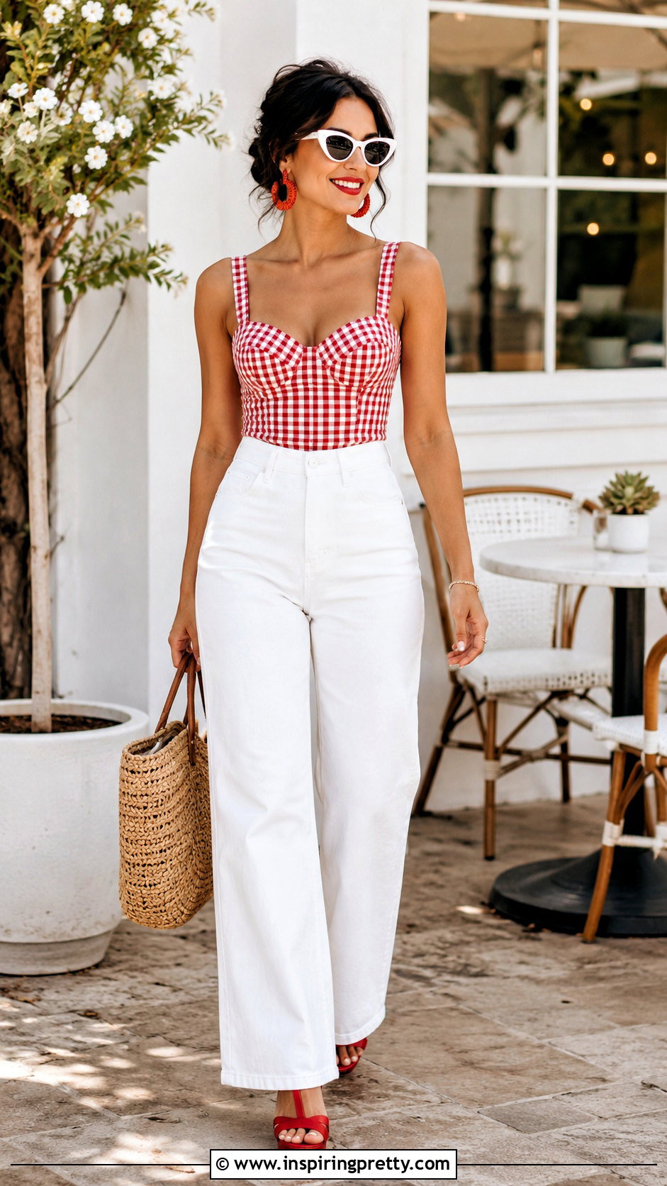 Gingham Bustier Rockabilly Top - 25 Rockabilly Tops For Women