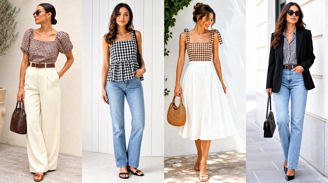 50 Gingham Top Outfit Ideas for Fresh Spring Style Looks