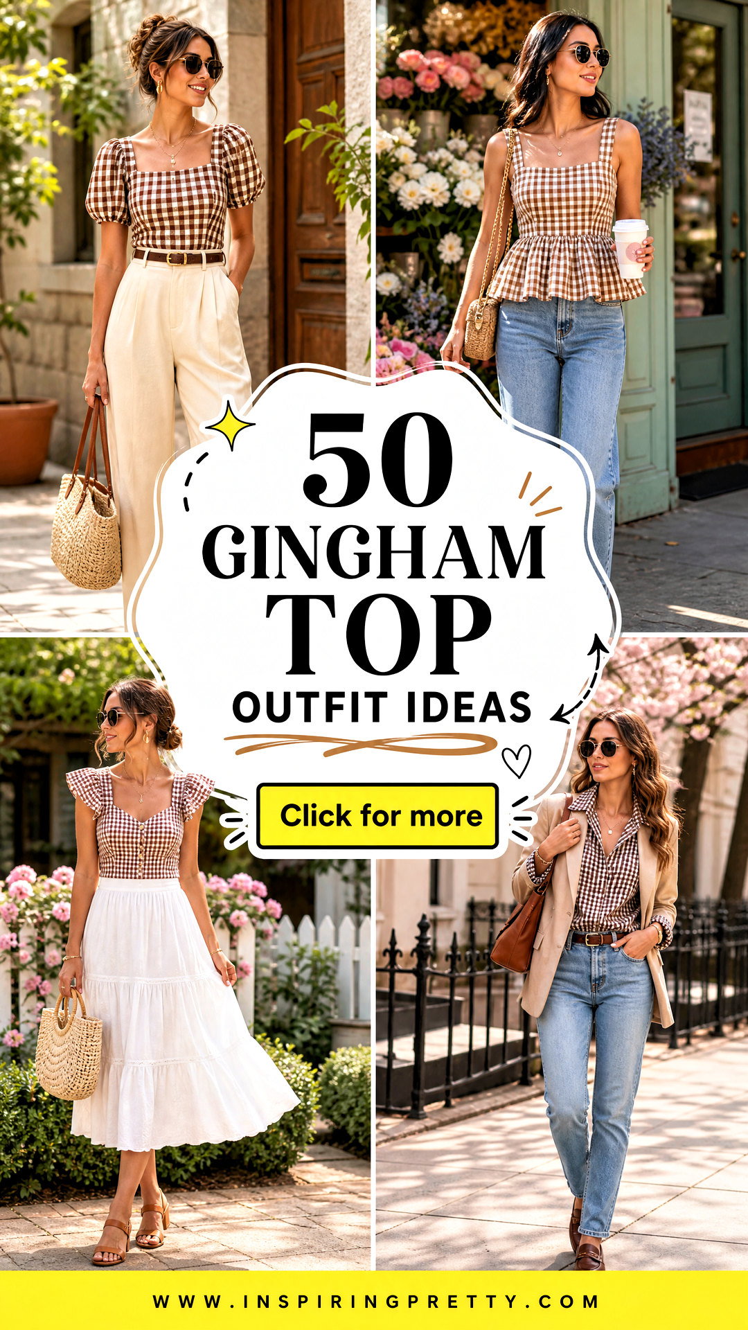50 Gingham Top Outfit Ideas for Fresh Spring Style Looks - 50 Gingham Top Outfit Ideas for Fresh Spring Style Looks