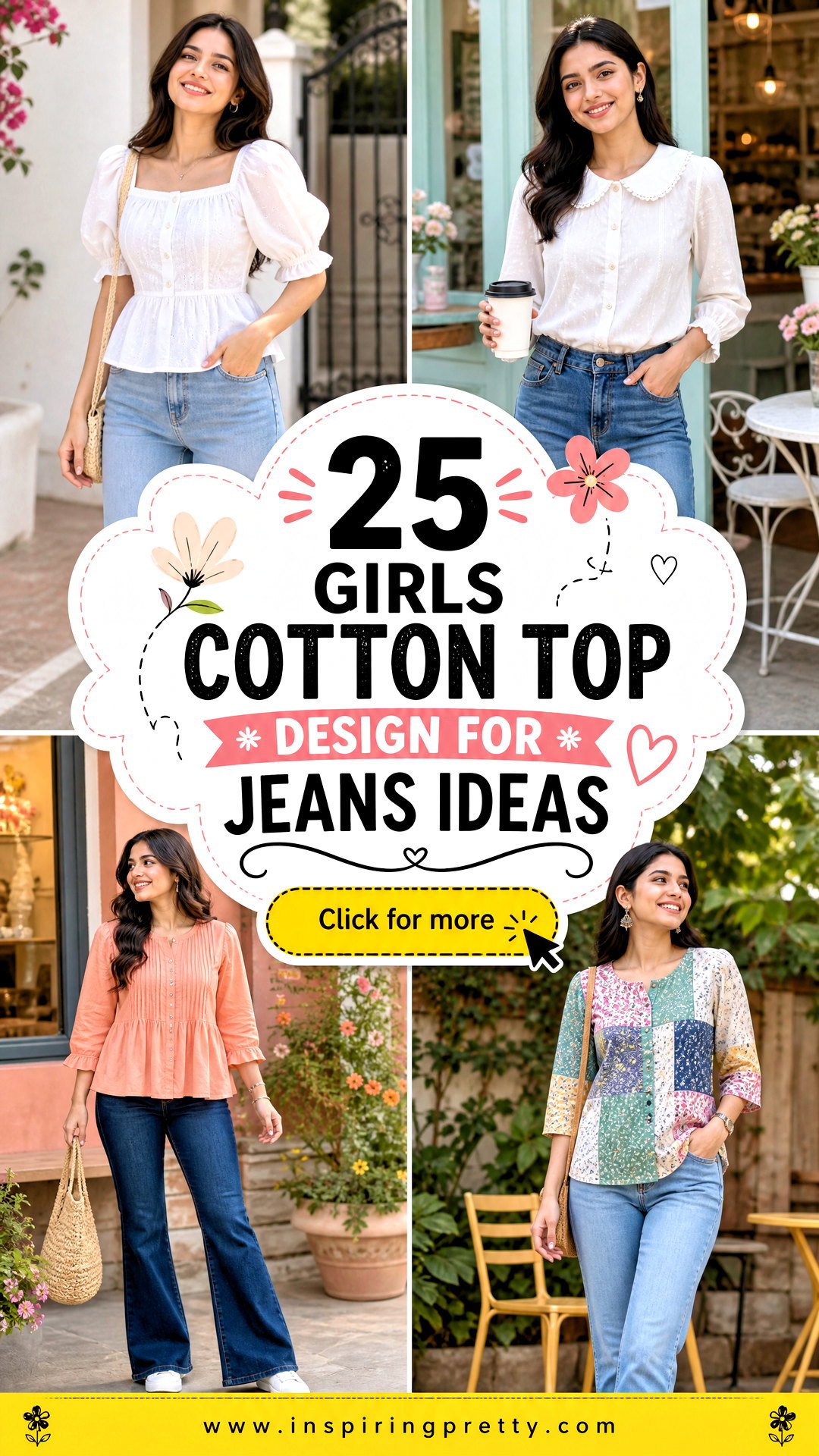 25 Girls Cotton Top Design for Jeans Ideas for Easy Days - 25 Girls Cotton Top Design for Jeans Ideas for Easy Days