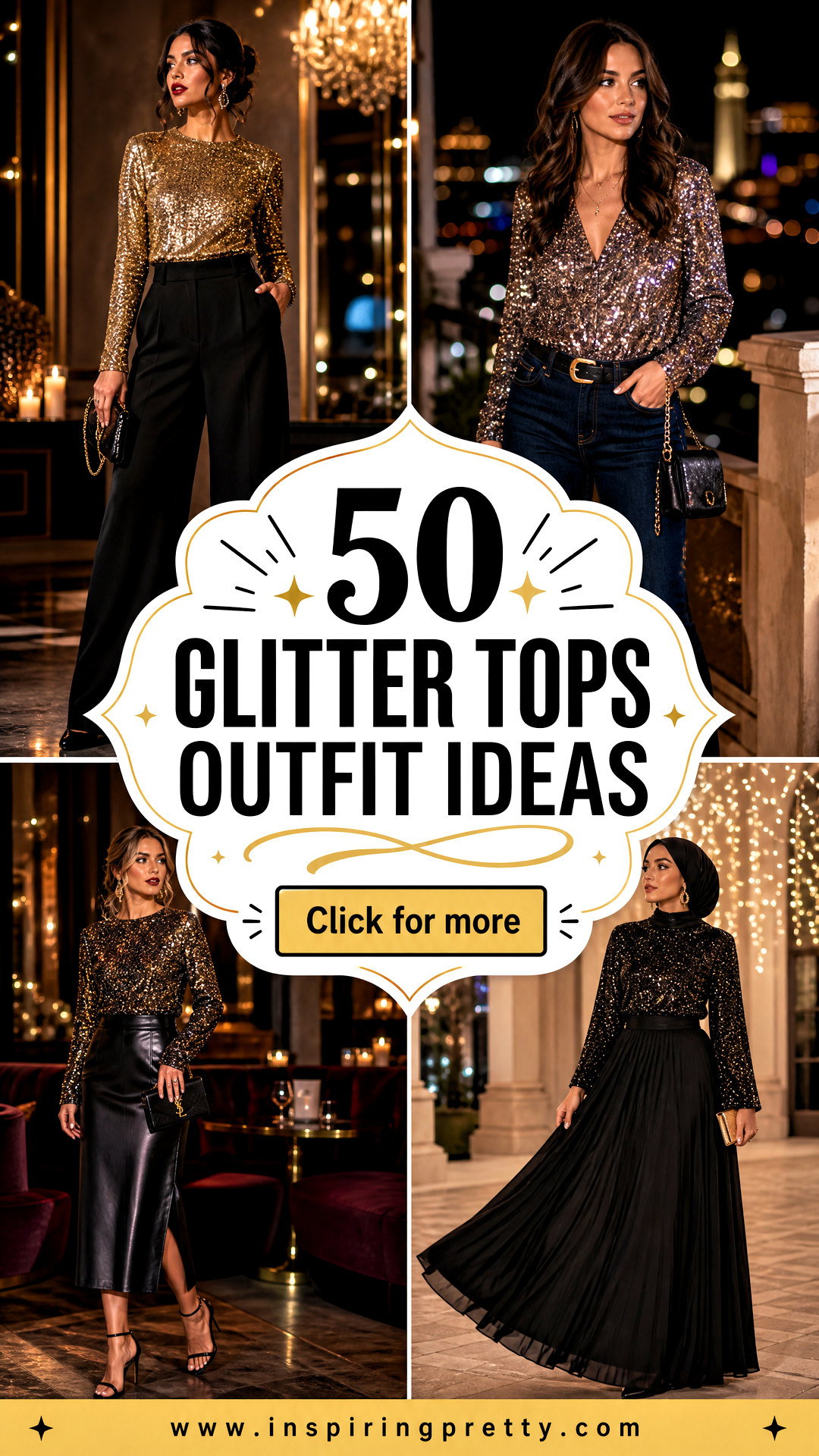 50 Glitter Tops Outfit Ideas for Dazzling Party Looks That Shine - 50 Glitter Tops Outfit Ideas for Dazzling Party Looks That Shine