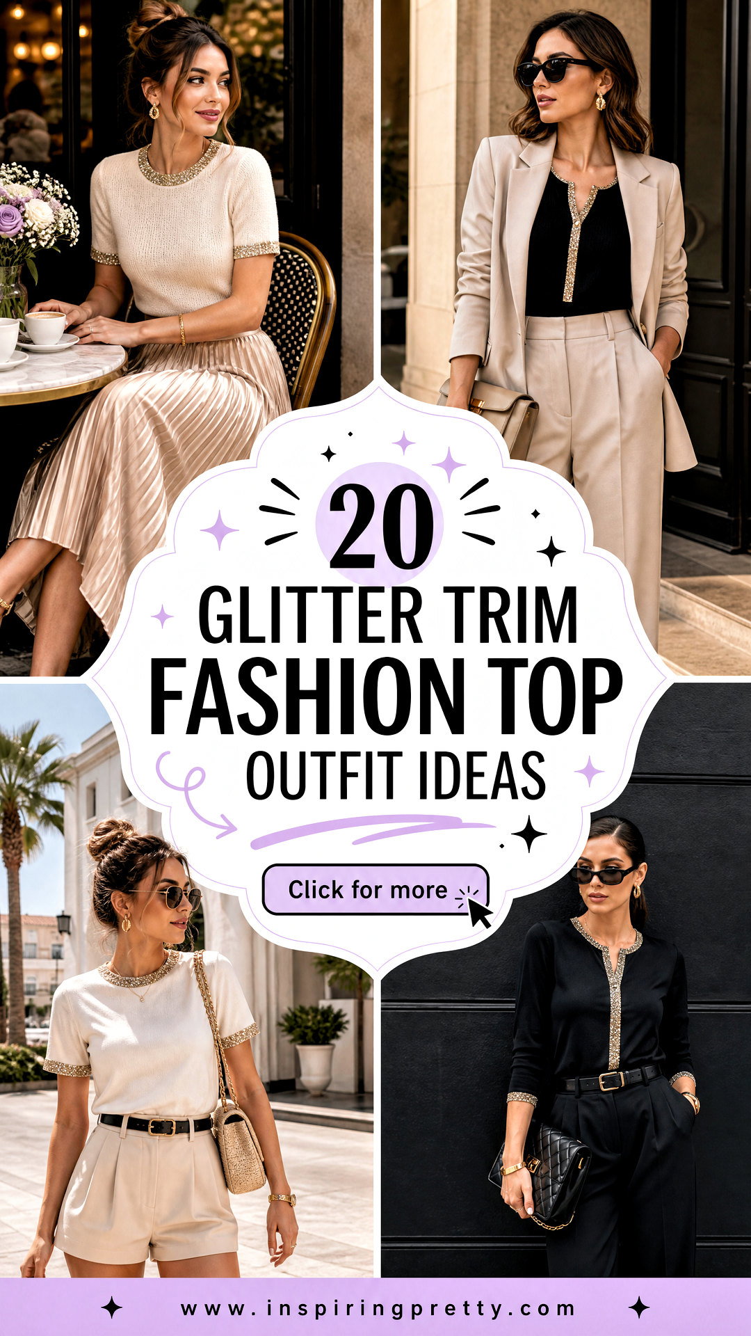 20 Glitter Trim Fashion Top Outfit Ideas Glam Looks to Try - 20 Glitter Trim Fashion Top Outfit Ideas: Glam Looks to Try