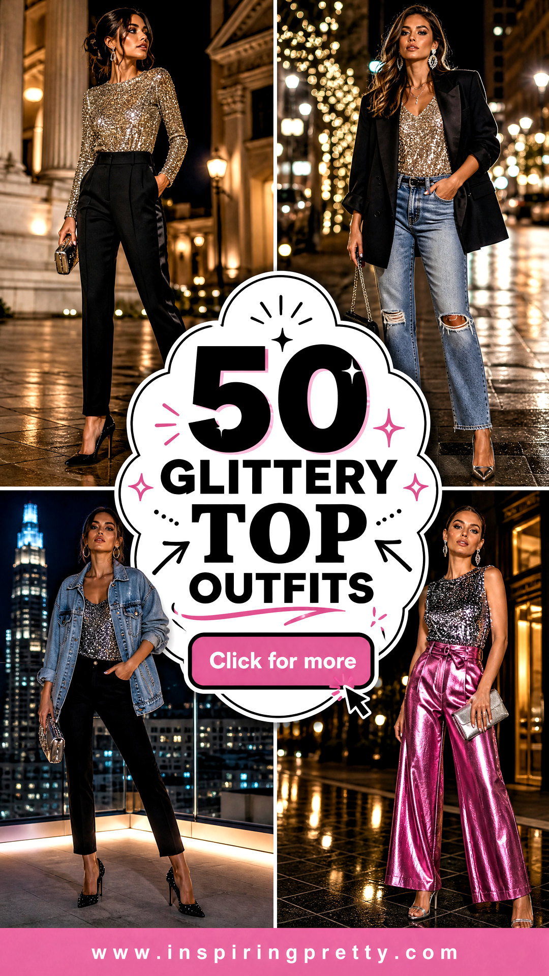 50 Glittery Top Outfits for Dazzling Nights and Party Style - 50 Glittery Top Outfits for Dazzling Nights and Party Style