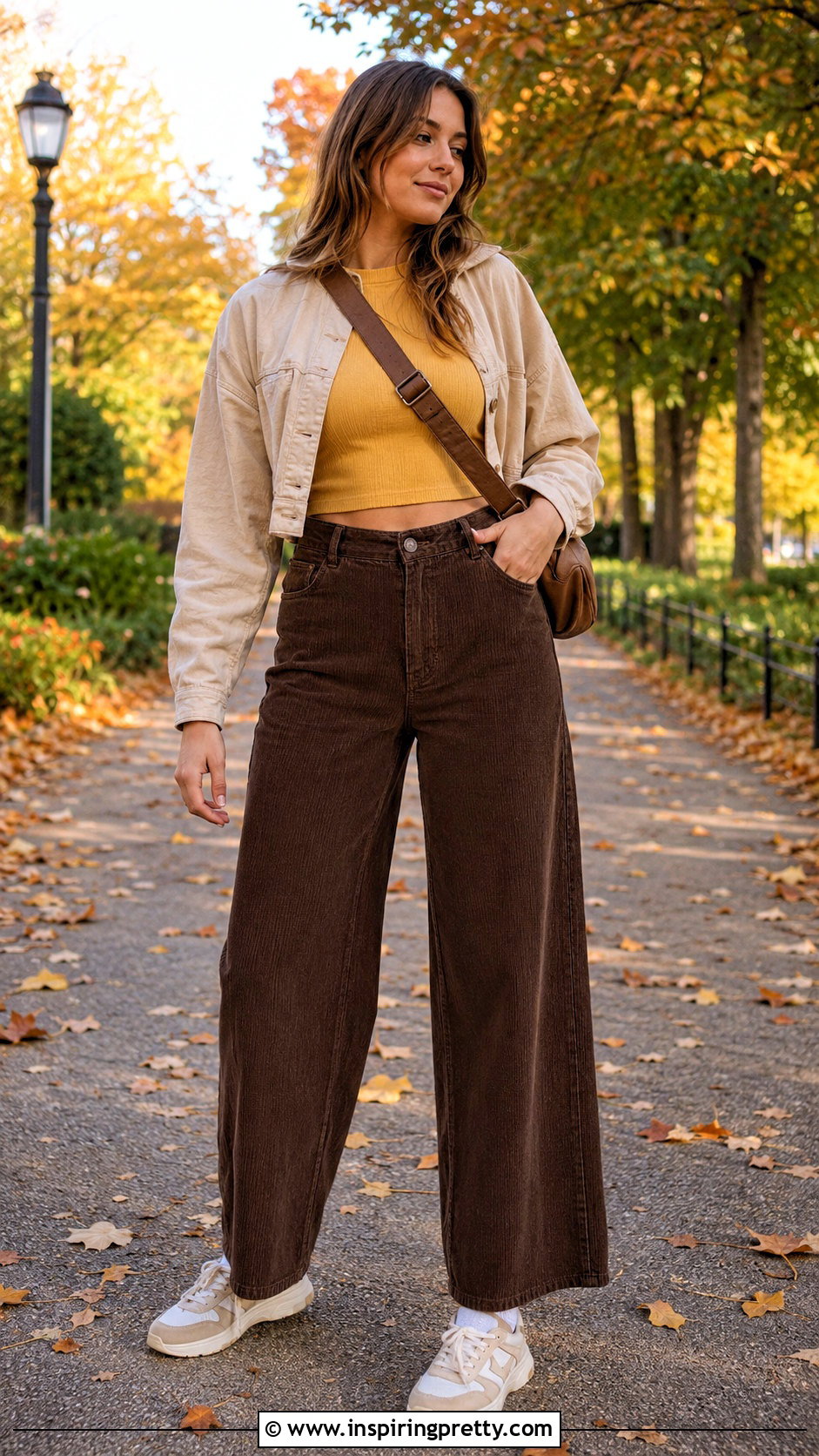 Go For Gold Seamless Top With Corduroy Pants - 20 go for gold seamless top outfit ideas